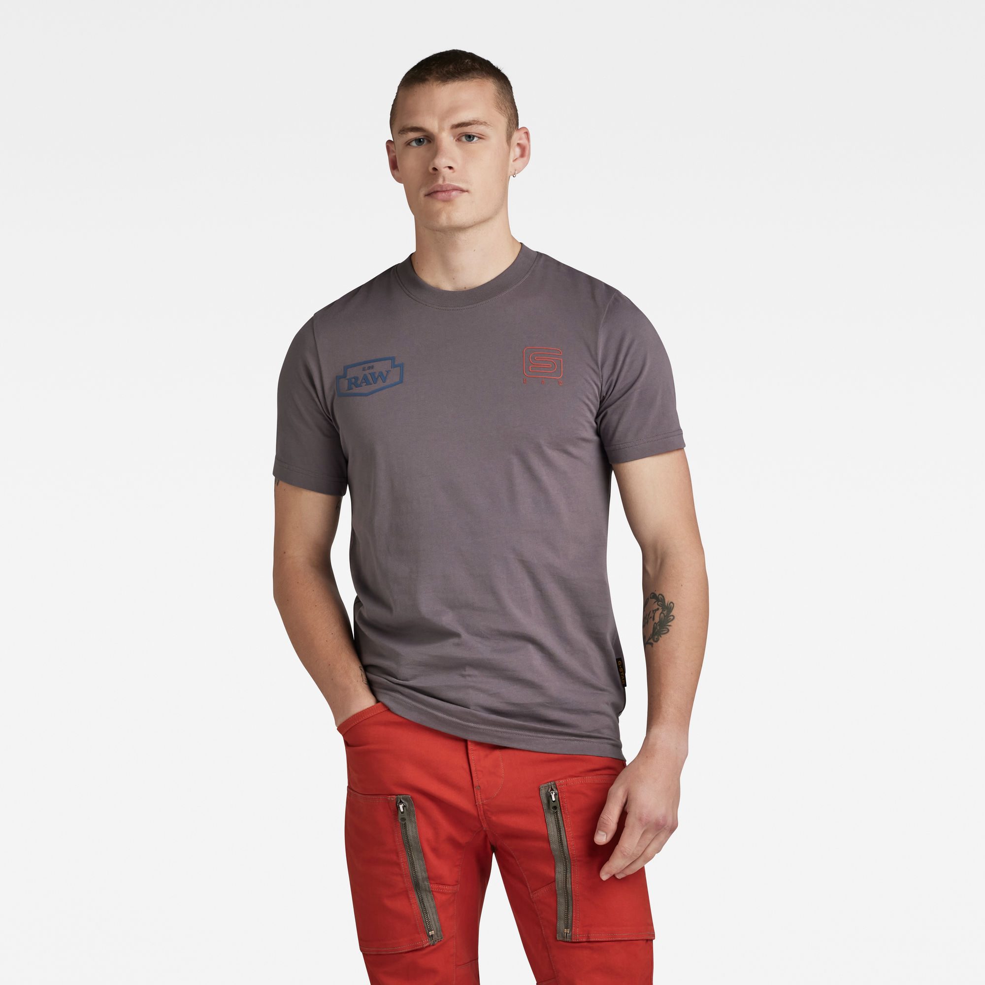 

Multi Graphic Slim T-Shirt - Grijs - Heren