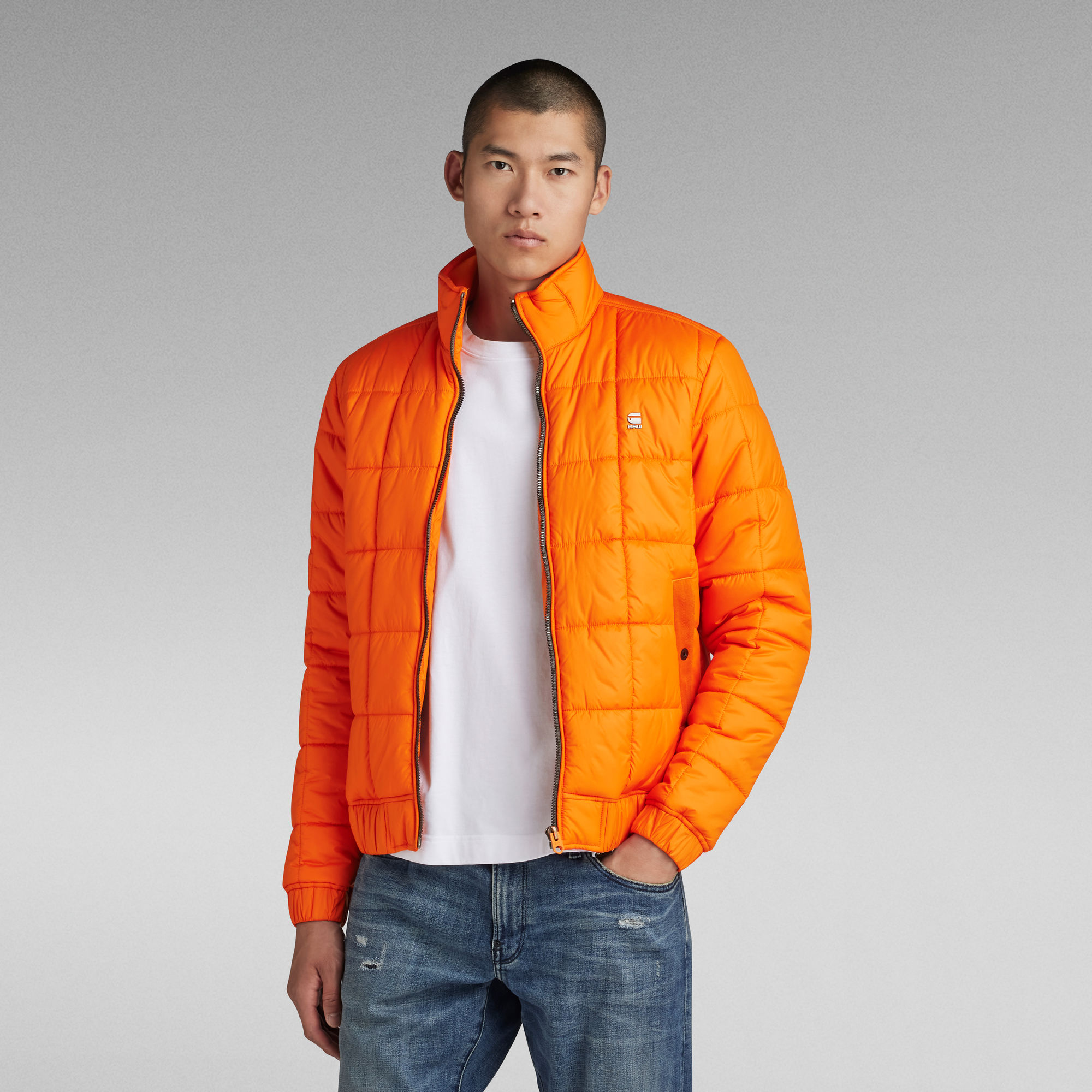 Meefic Quilted Jacke - Orange - Herren