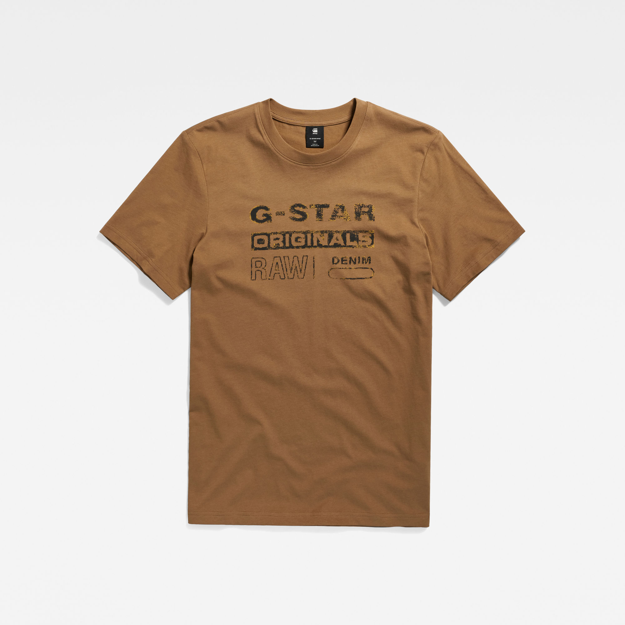 G-Star RAW Distressed Originals Slim T-Shirt Bruin Heren