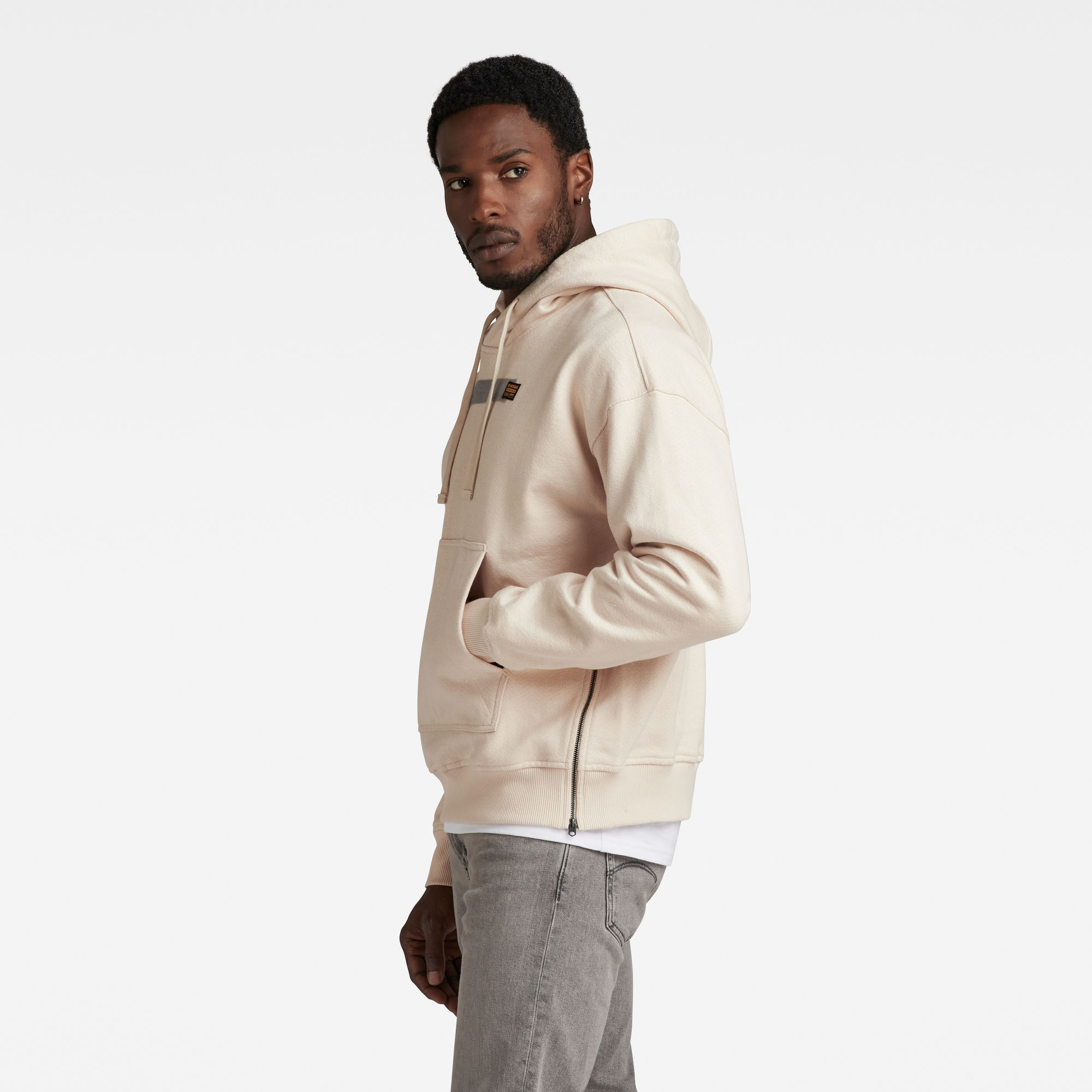 G-Star RAW Flight Deck Loose Hoodie Wit Heren