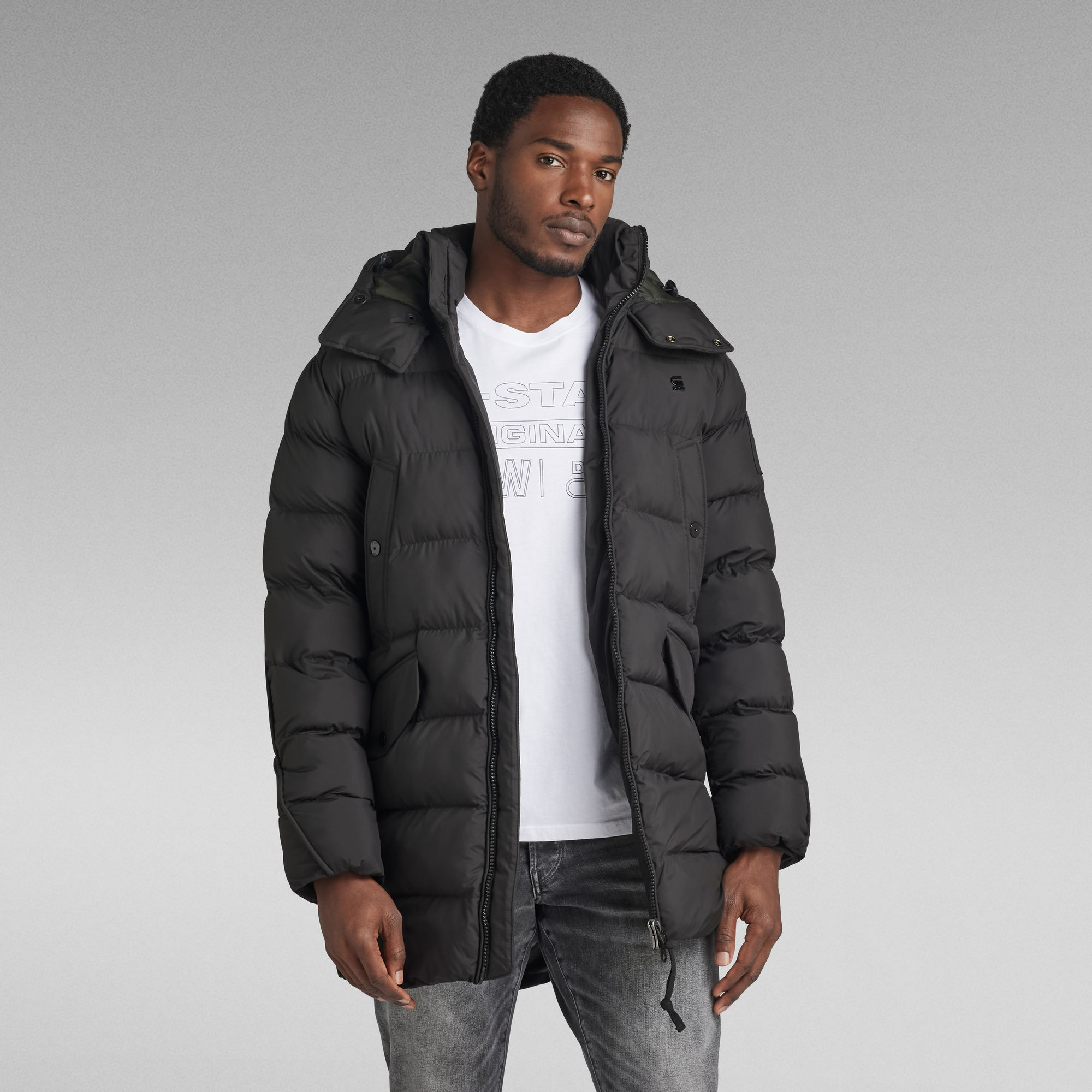 

G-Whistler Padded Hooded Parka - Black - Men