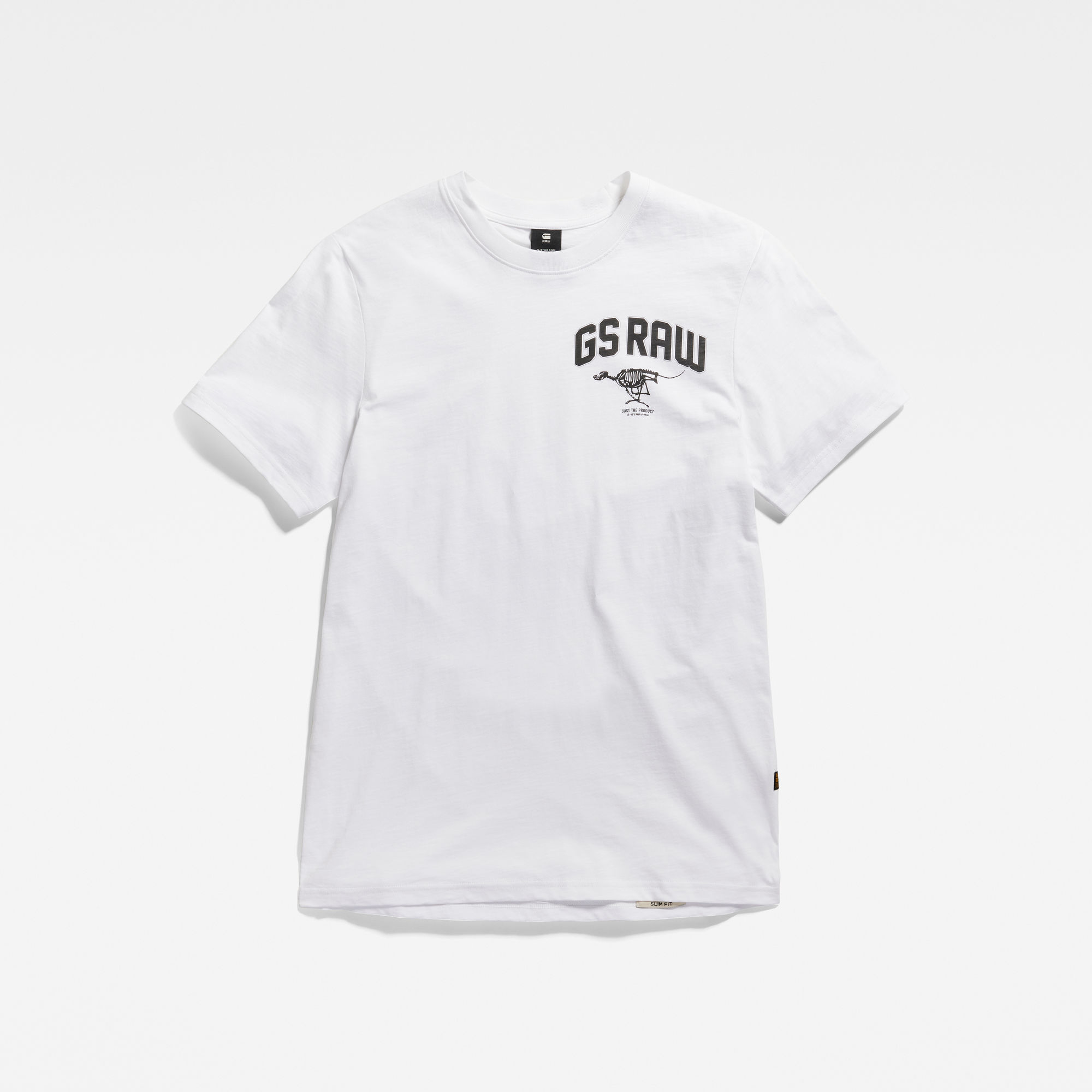 G-Star RAW Skeleton Dog Chest Graphic Slim T-Shirt Wit Heren