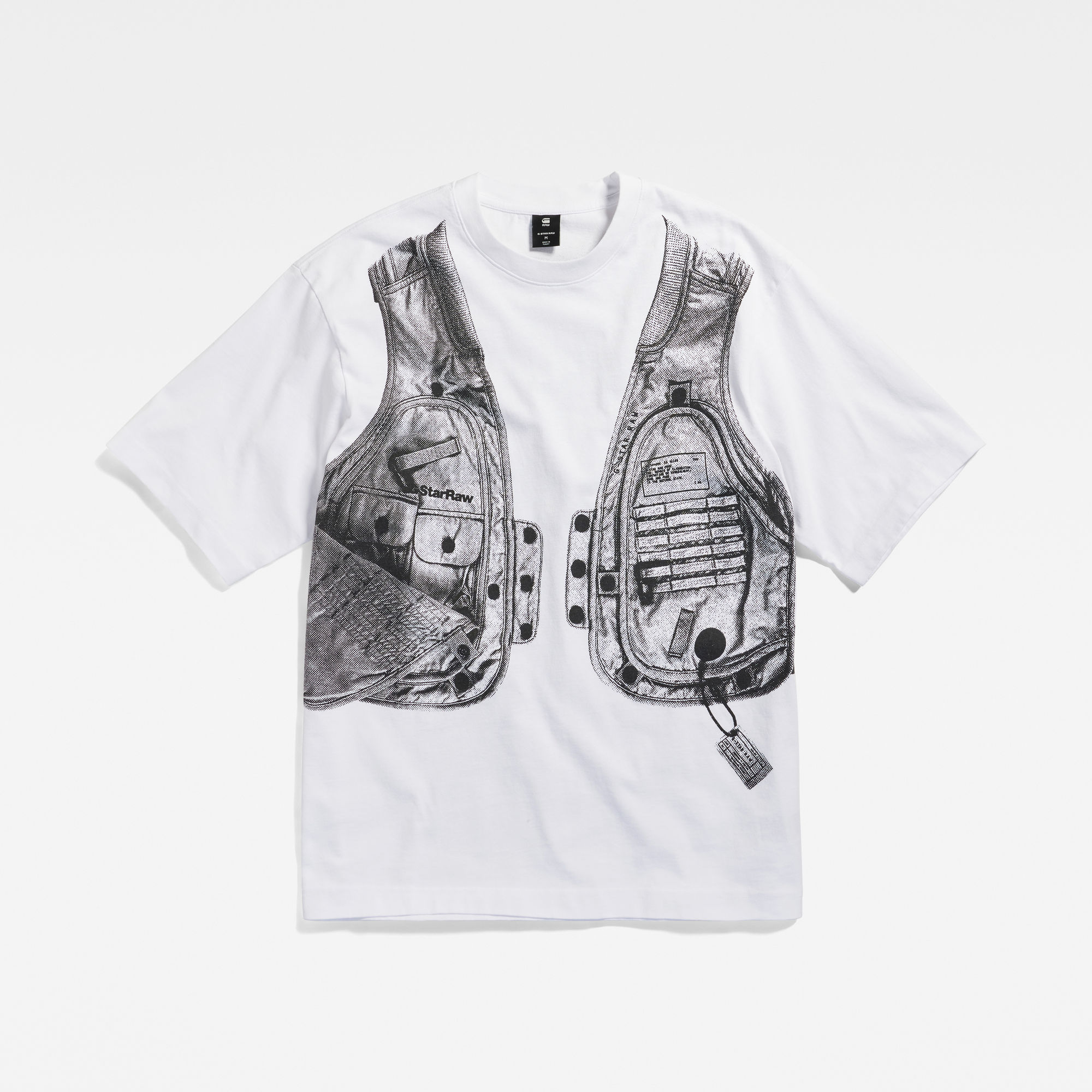 G-Star RAW Archive Vest Boxy T-Shirt Wit Heren