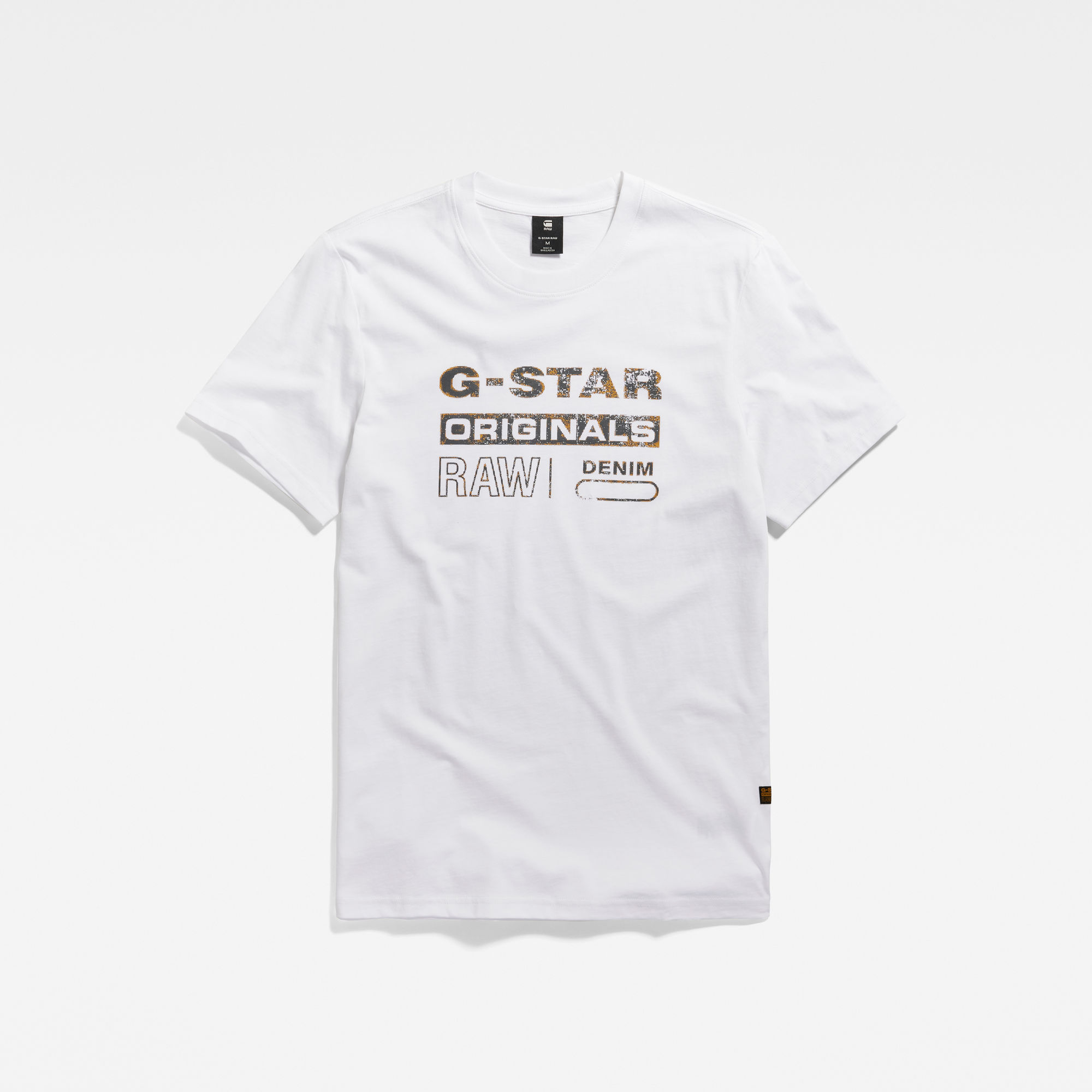G-Star RAW Distressed Originals Slim T-Shirt Wit Heren