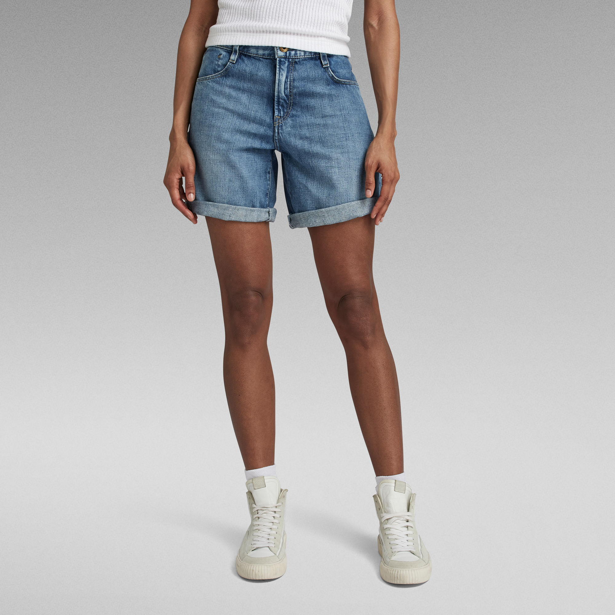 

Judee Low Waist Shorts - Medium blue - Women