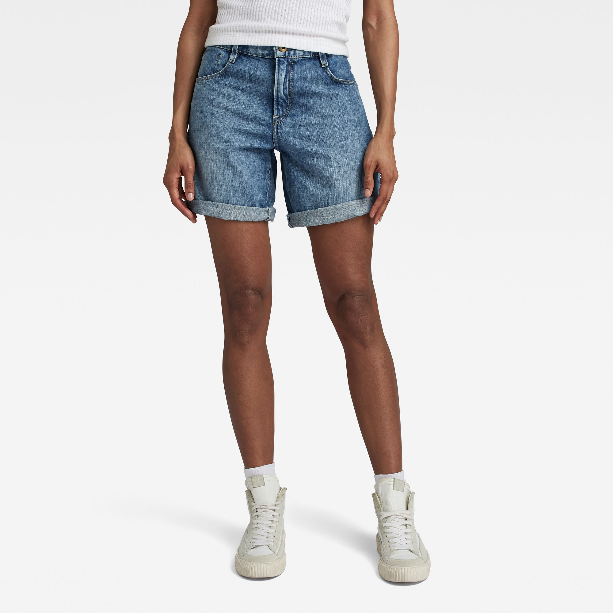 

Judee Low Waist Shorts - Mittelblau - Damen