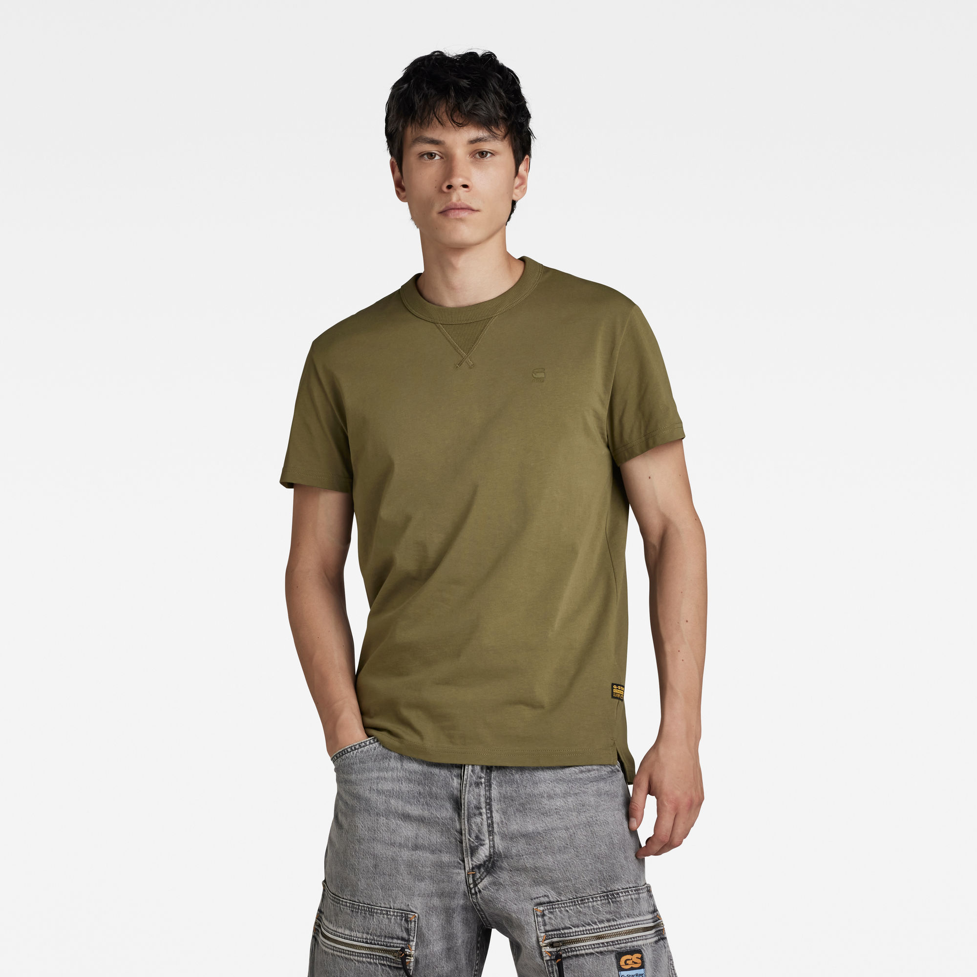 G-Star Raw T-shirt met labelstitching model 'Nifous'