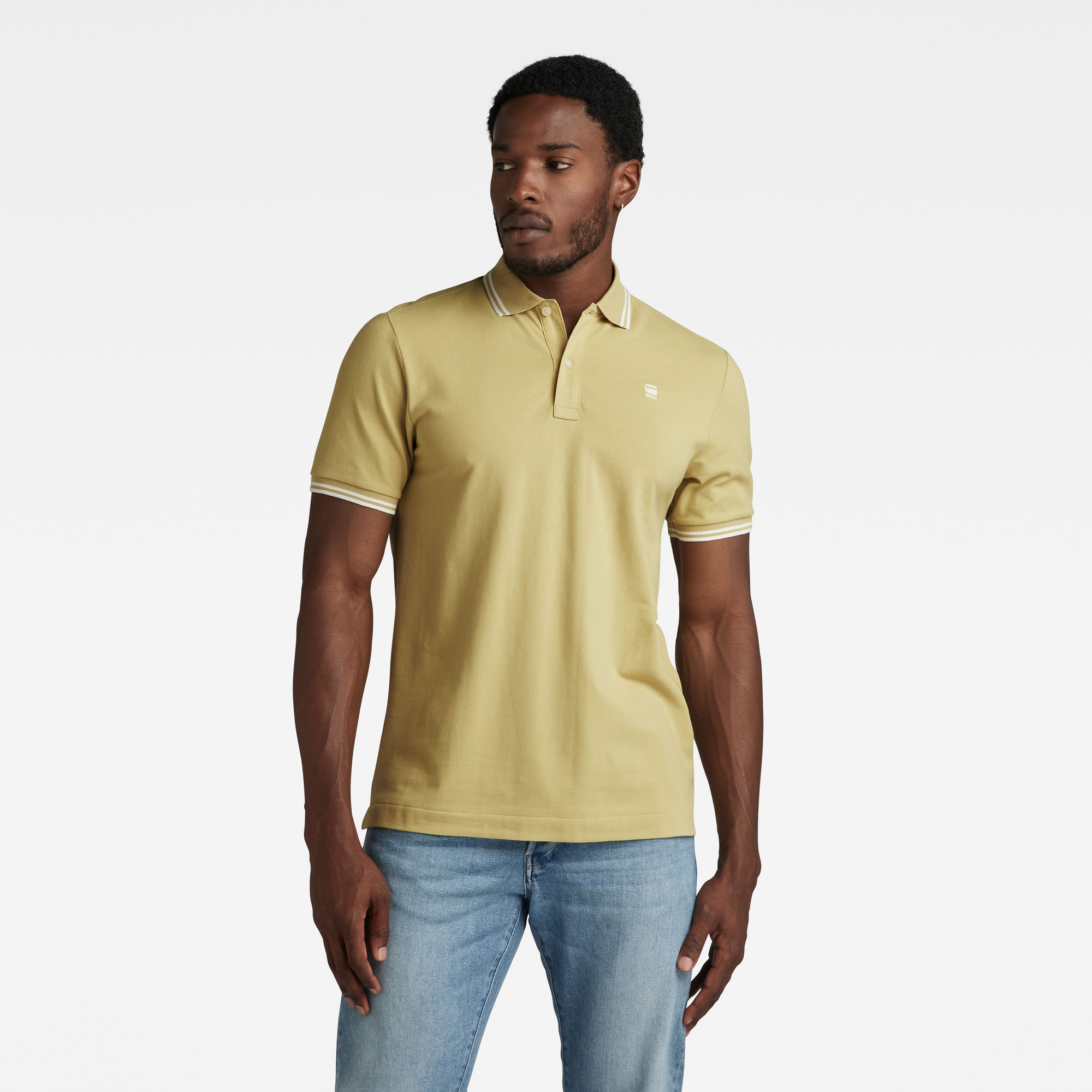 

Dunda Slim Stripe Polo - Green - Men