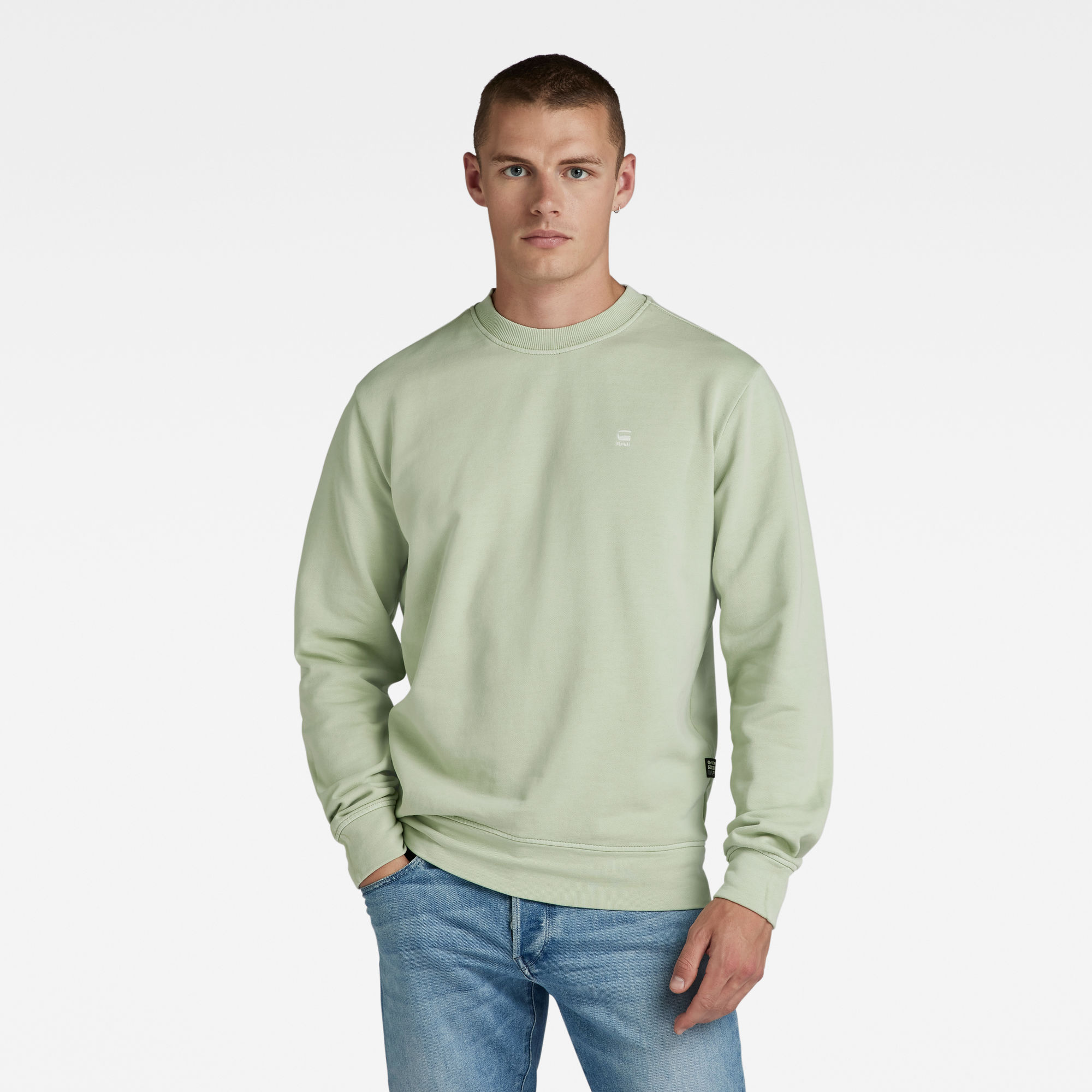 

Overdyed Regular Sweater - Green - Men