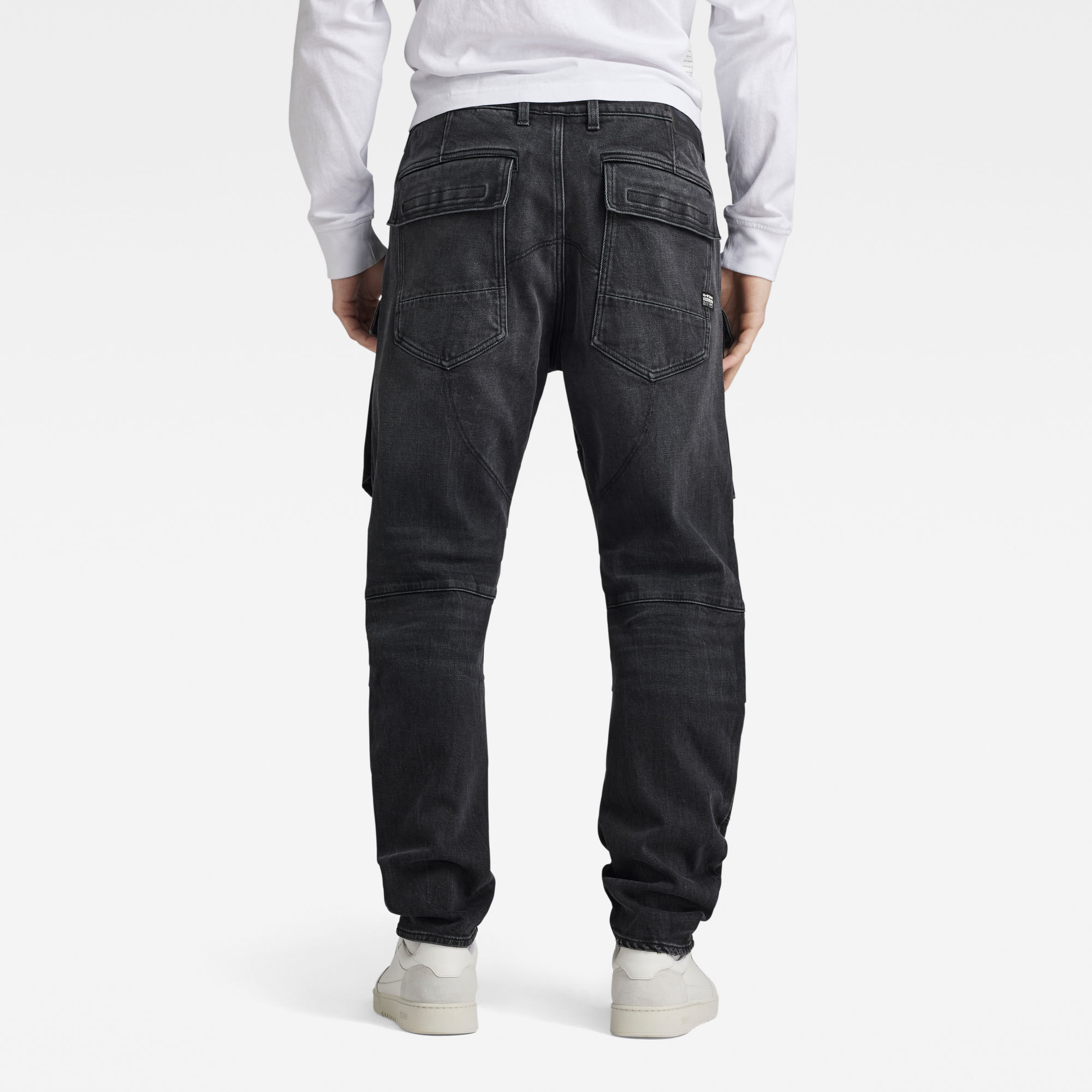 G-Star RAW 3D Straight Tapered Denim Cargo Broek Zwart Heren