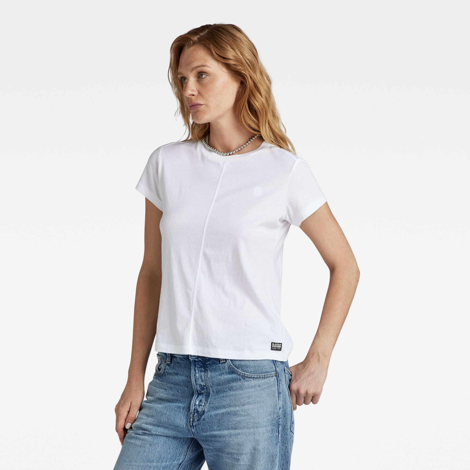 G-Star RAW Front Seam Top Wit Dames