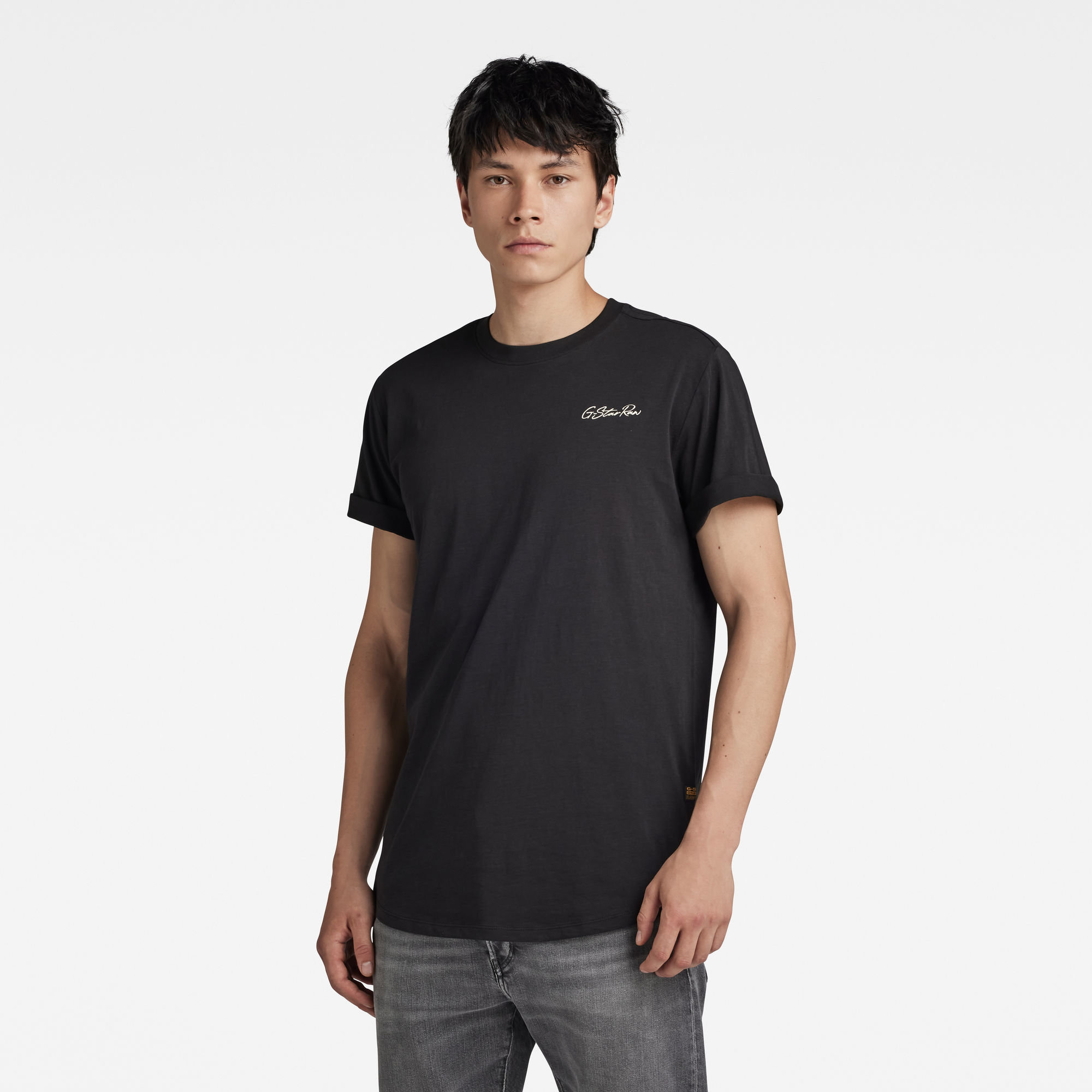 G-Star RAW regular fit T-shirt met backprint zwart