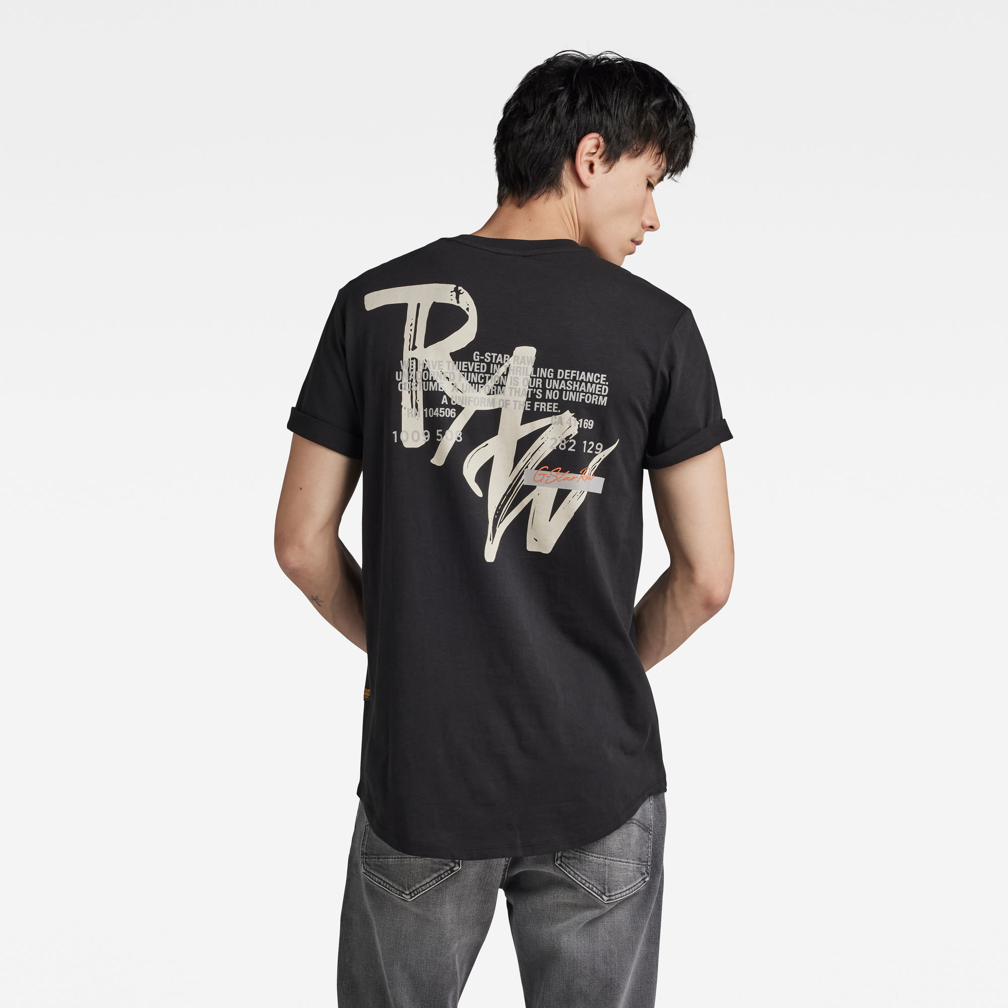 G-Star RAW Back Graphic Lash T-Shirt Zwart Heren
