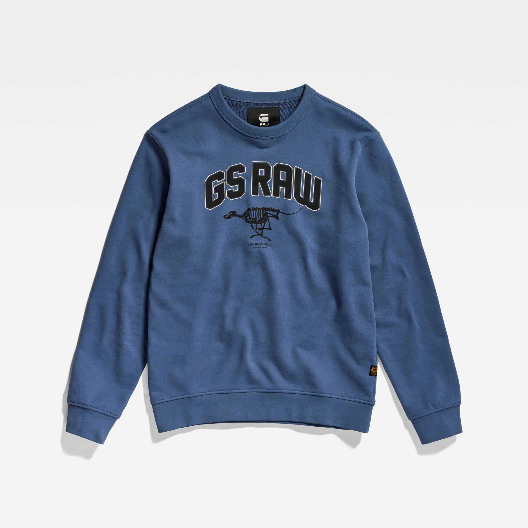 G-Star RAW Skeleton Dog Graphic Sweater Midden blauw Heren