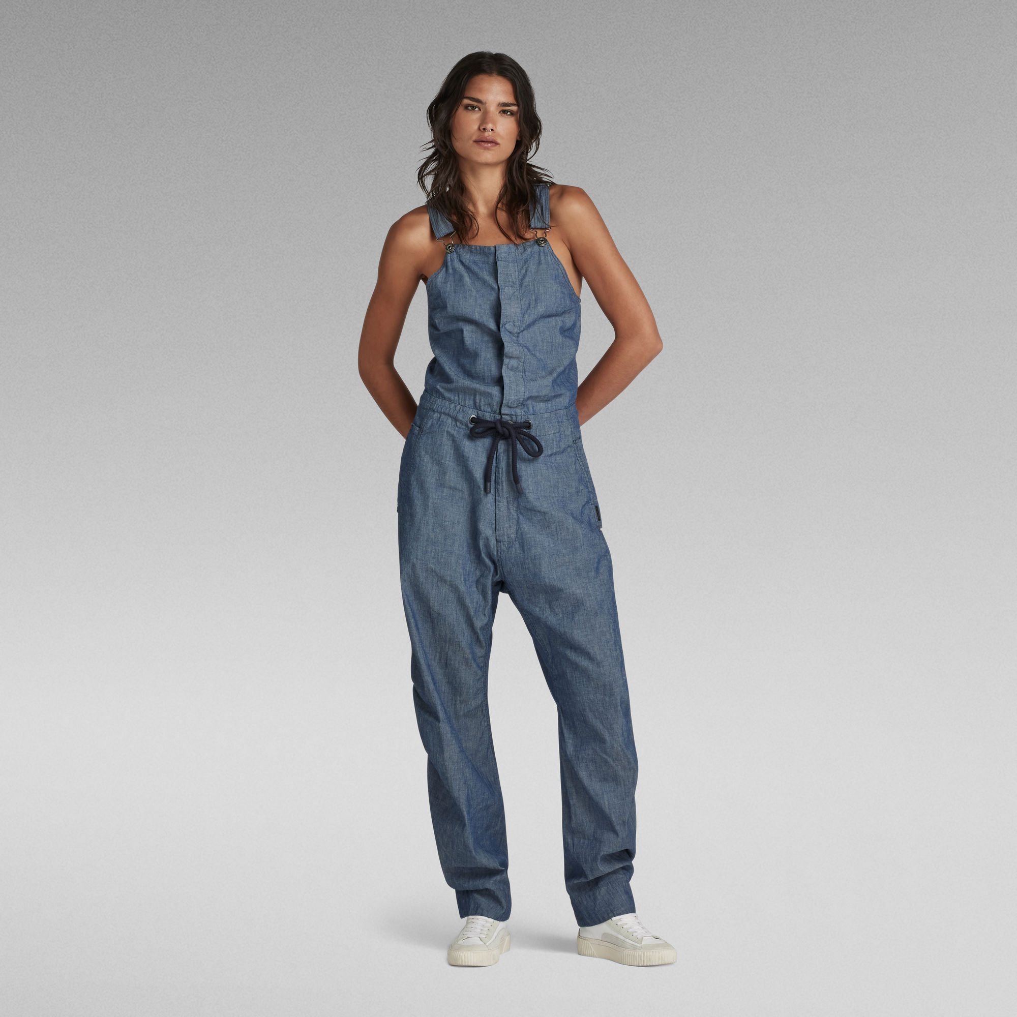 

3D Bib Oversized Overall - Dark blue - Women