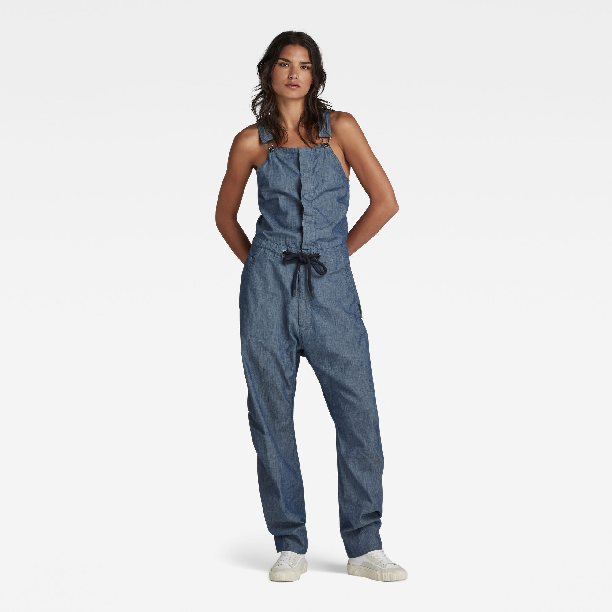 

3D Bib Oversized Overall - Dark blue - Women