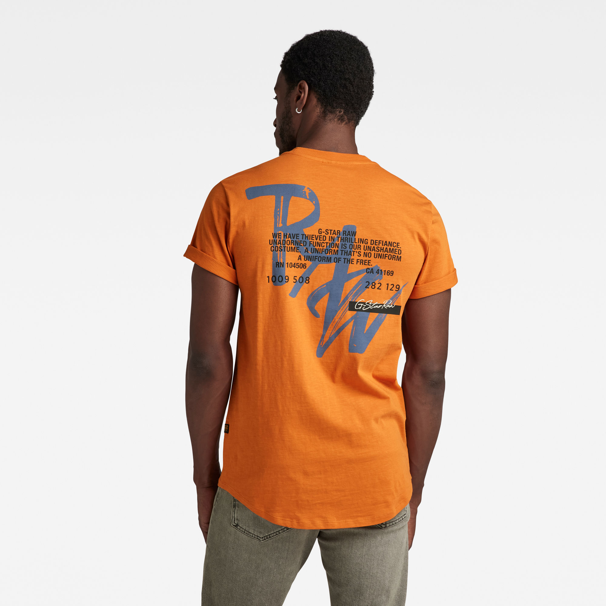 G-Star RAW Back Graphic Lash T-Shirt Oranje Heren