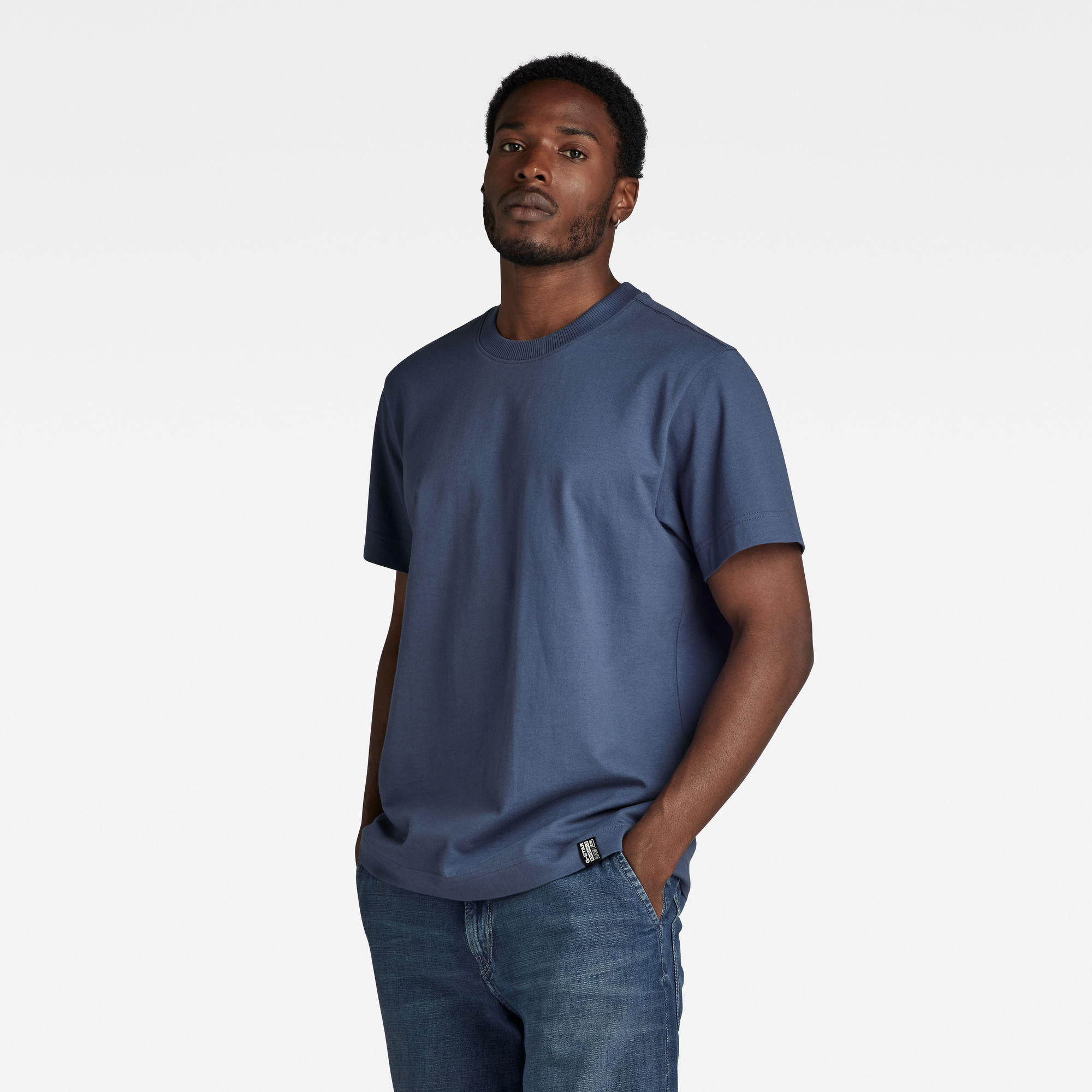 G-Star RAW Essential Loose T-Shirt Midden blauw Heren