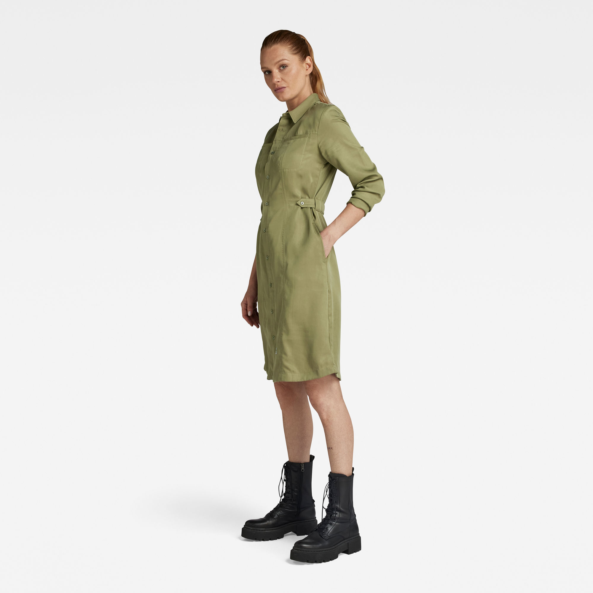 G-Star RAW Fitted Blousejurk Groen Dames