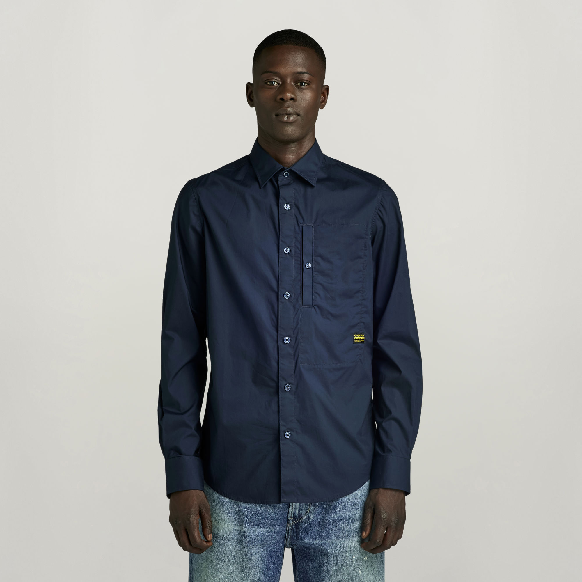 G-Star RAW G4A Slim Shirt Donkerblauw Heren