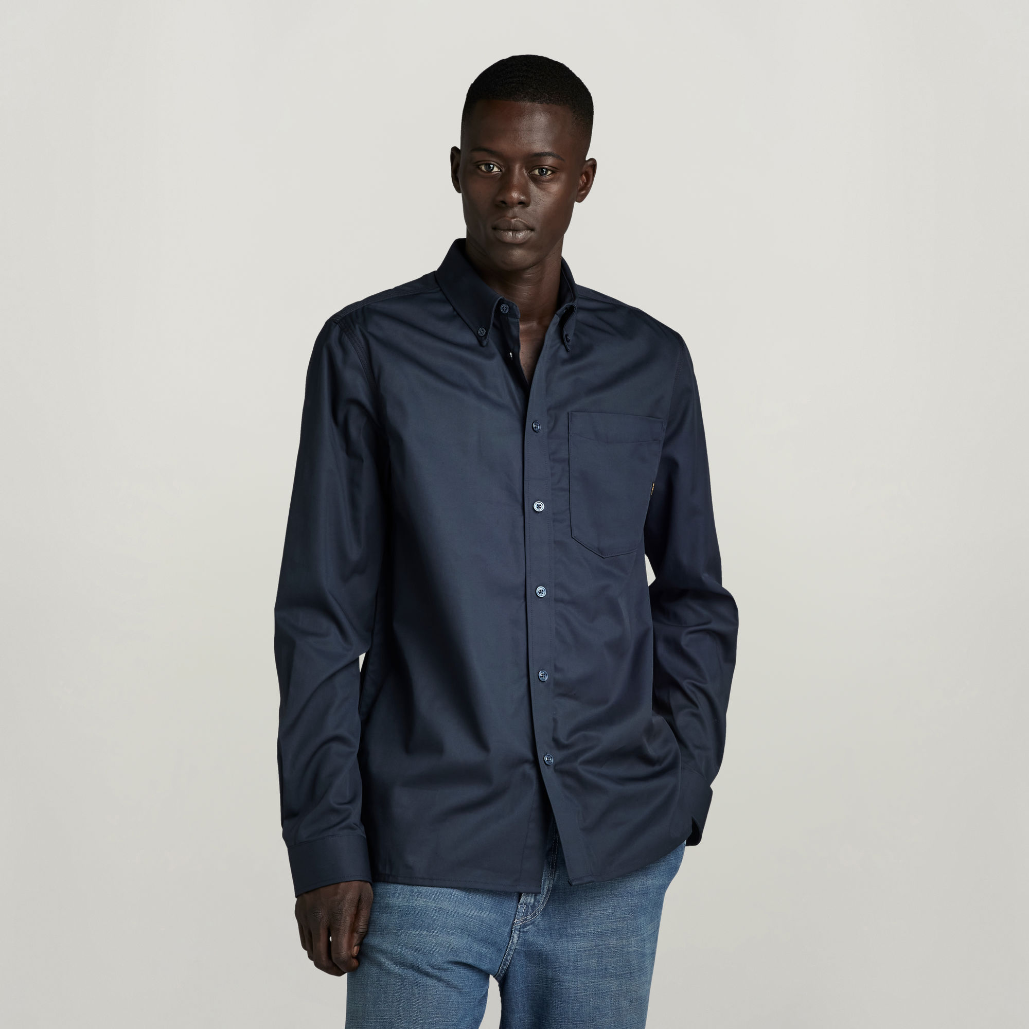

One Pocket Regular Hemd - Dunkelblau - Herren