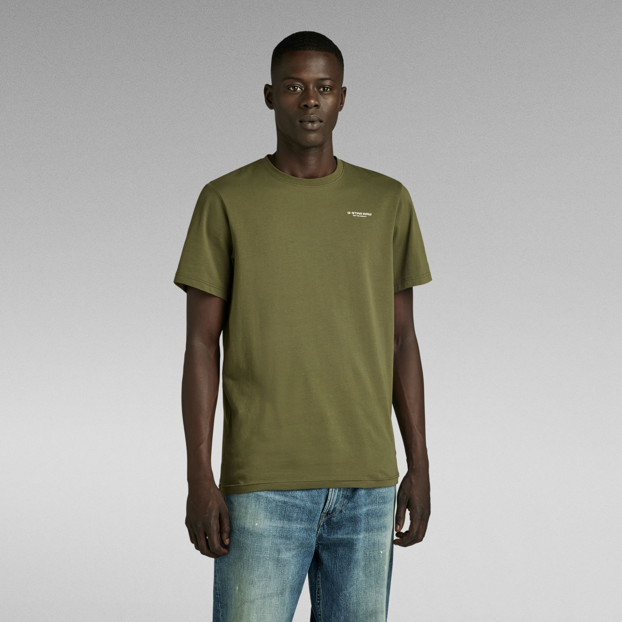 G-STAR RAW Heren Polo's & T-shirts Slim Base R T S s Olijf