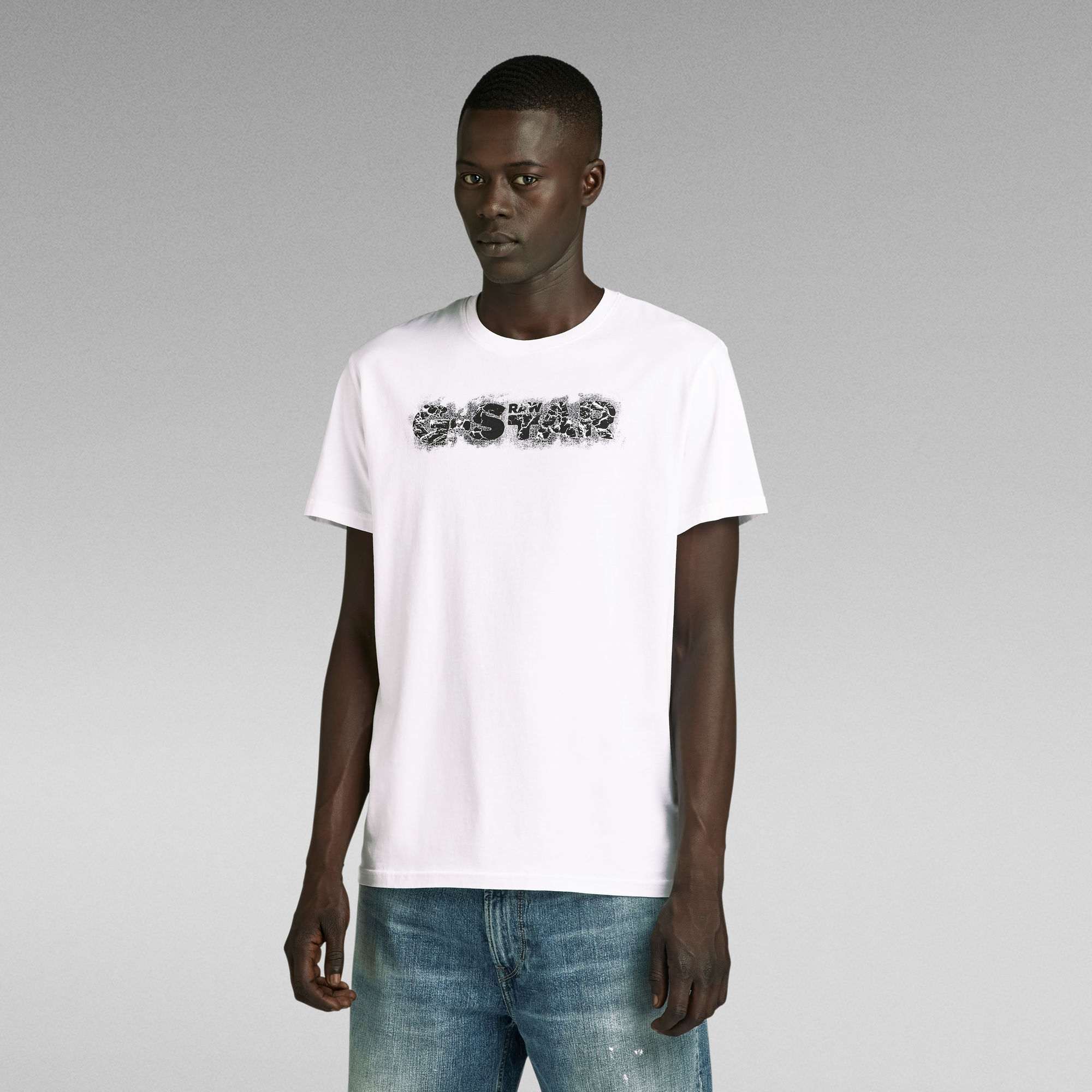 G-Star RAW regular fit T-shirt met printopdruk wit