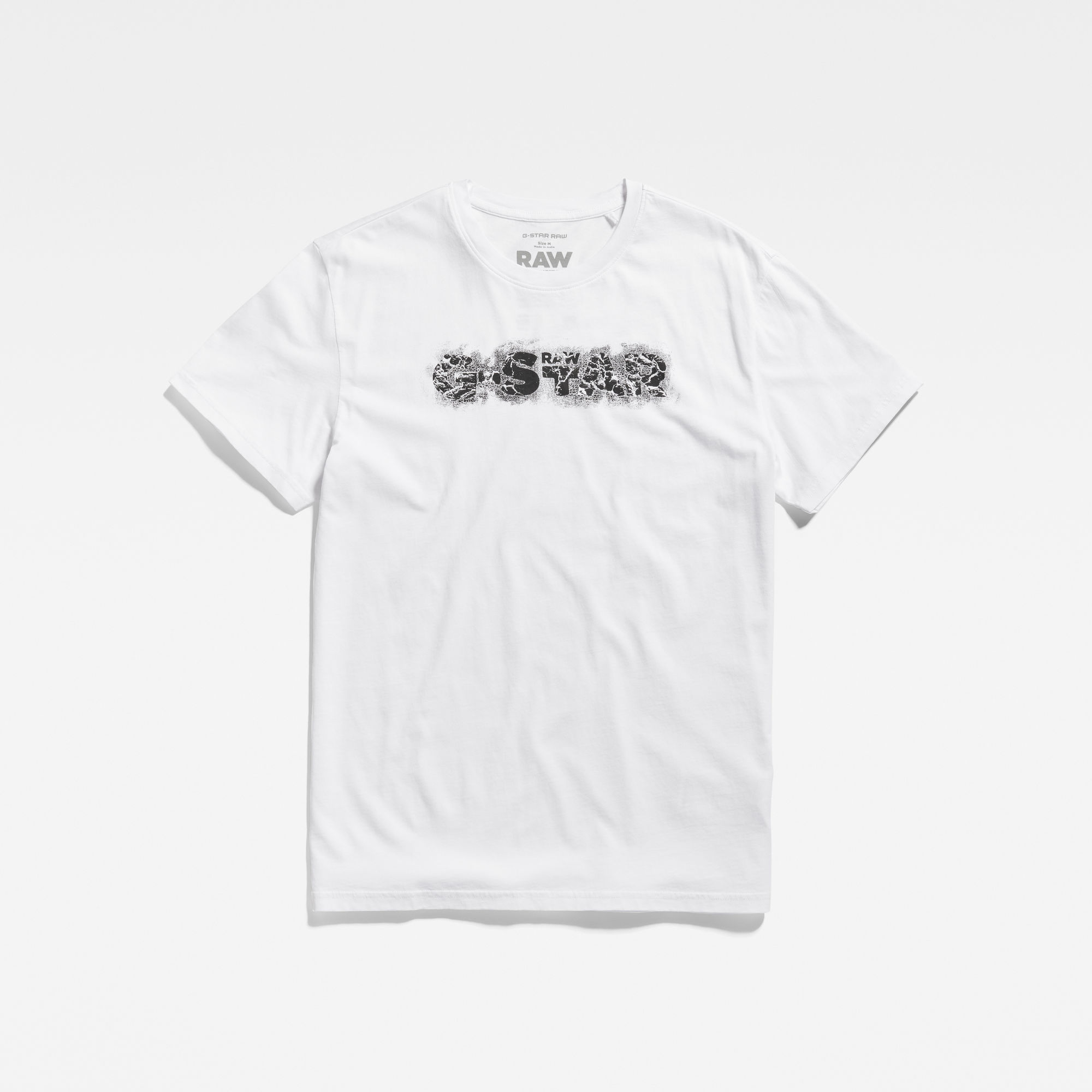 G-Star RAW Distressed Logo T-Shirt Wit Heren