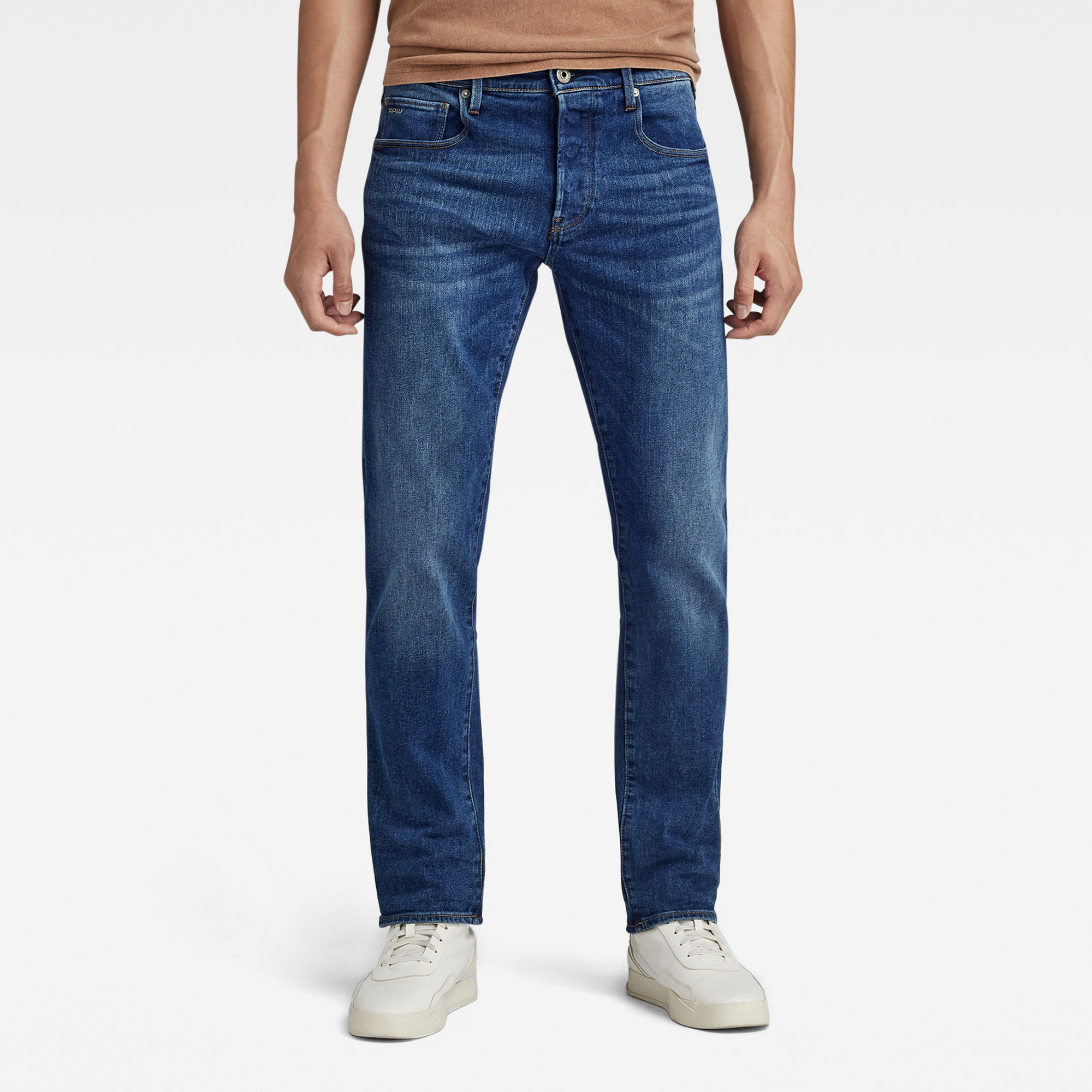 

3301 Regular Straight Jeans - Midden blauw - Heren