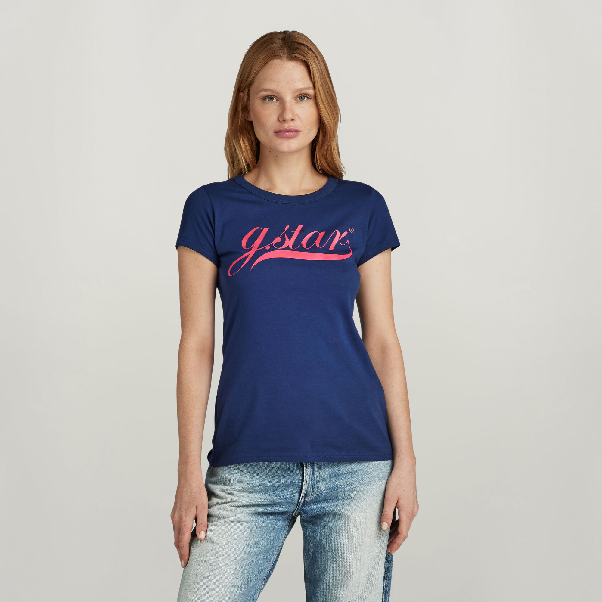 

Graphic 1 Slim Top - Dark blue - Women