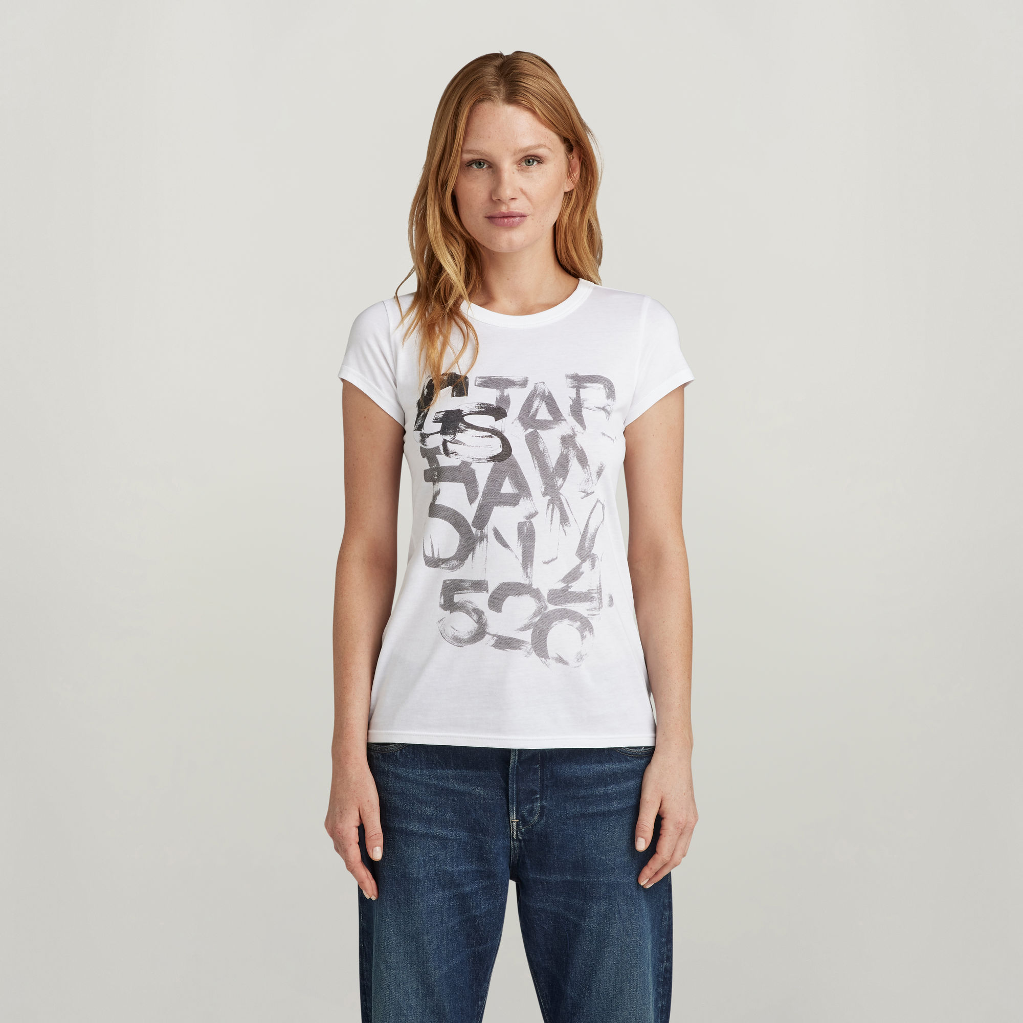 G-Star RAW Graphic 2 Slim Top - Wit - Dames