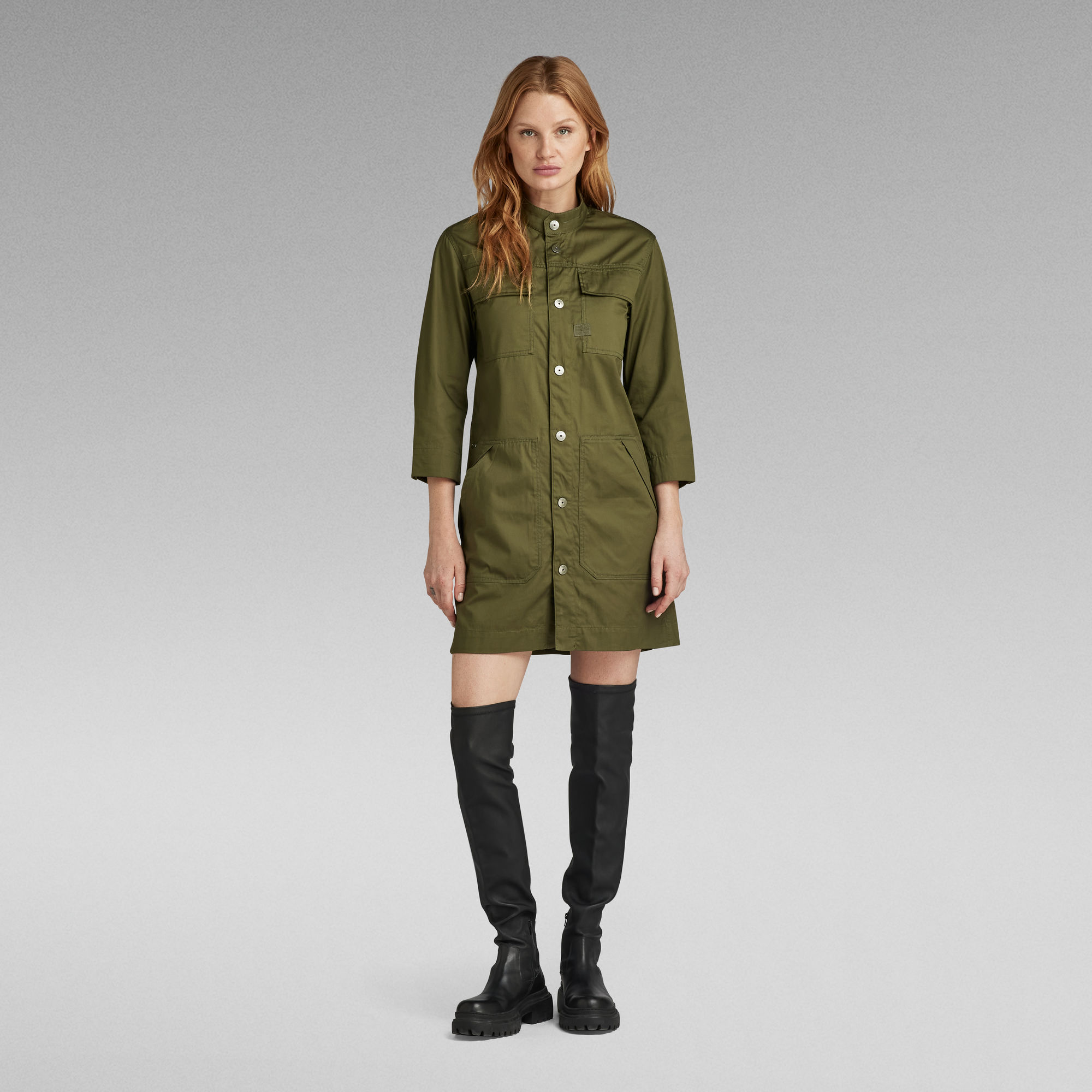 

Shirt Dress - Green - Women