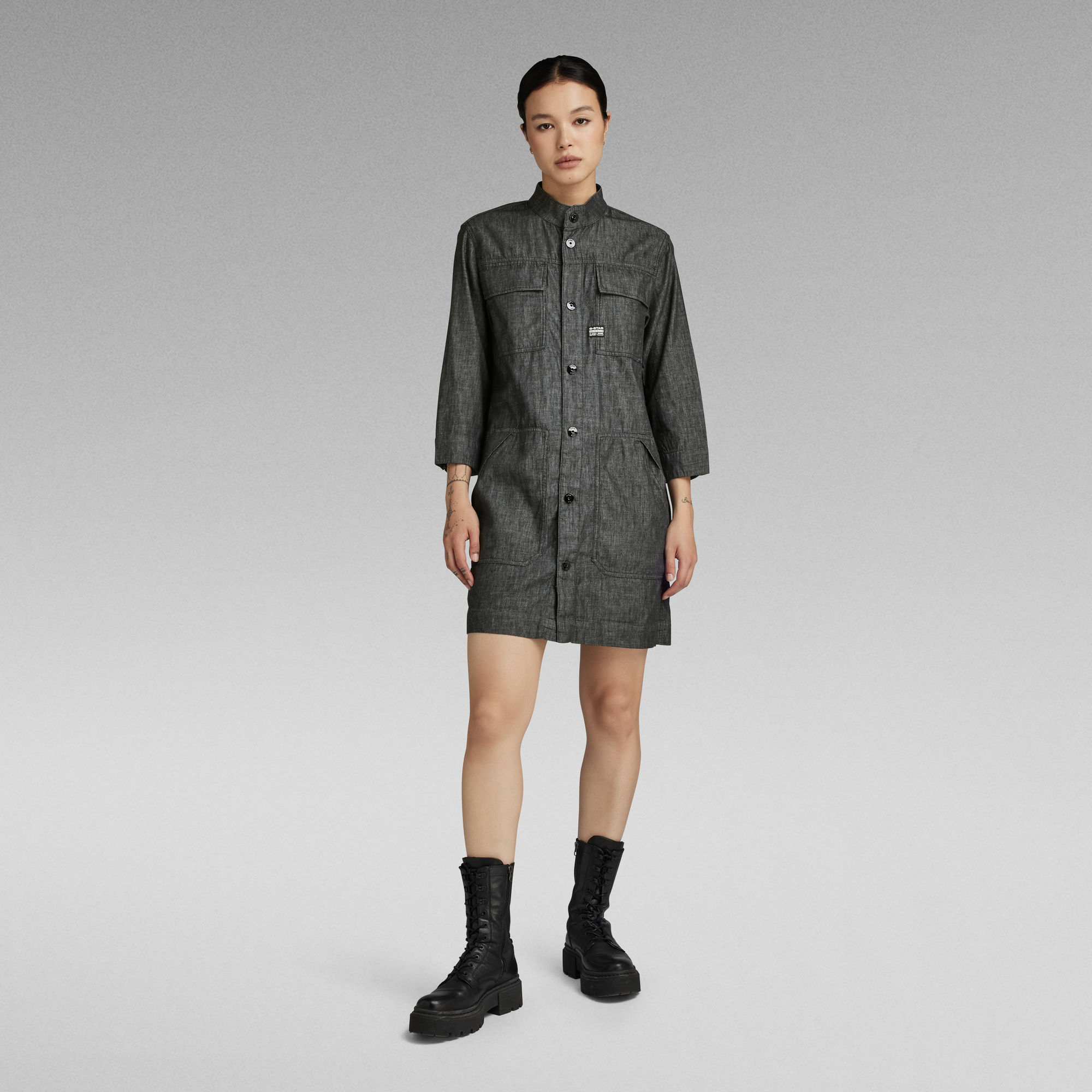 

Shirt Dress - Black - Women