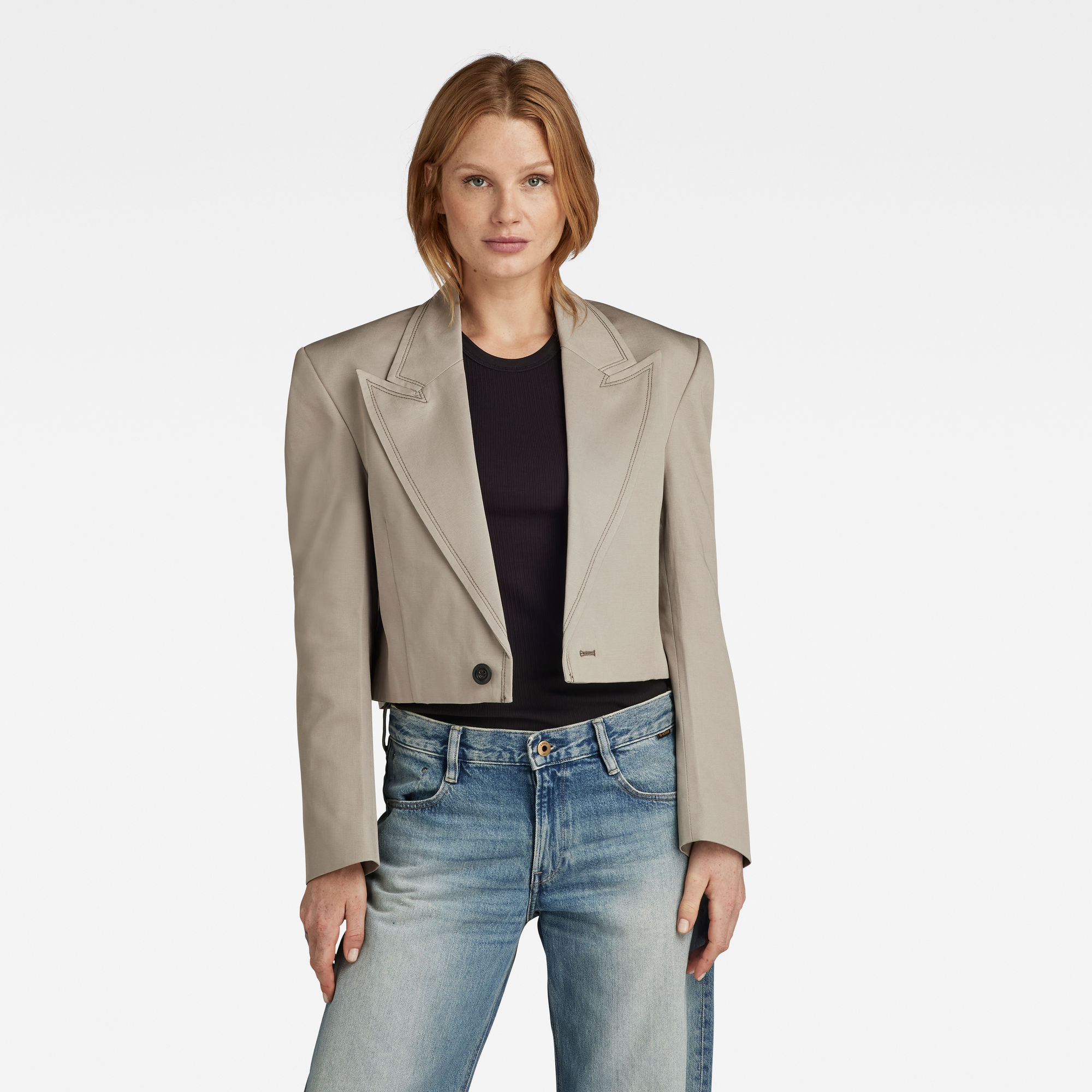 

Blazer Cropped - Grijs - Dames