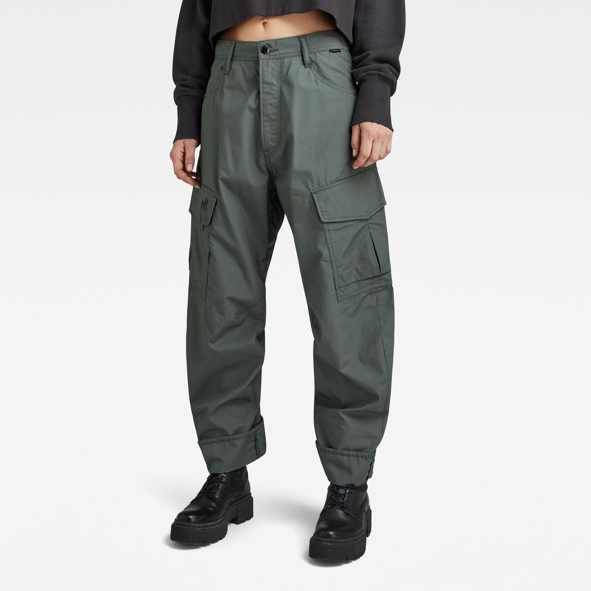 

Cargo Broek 3D Boyfriend - Grijs - Dames