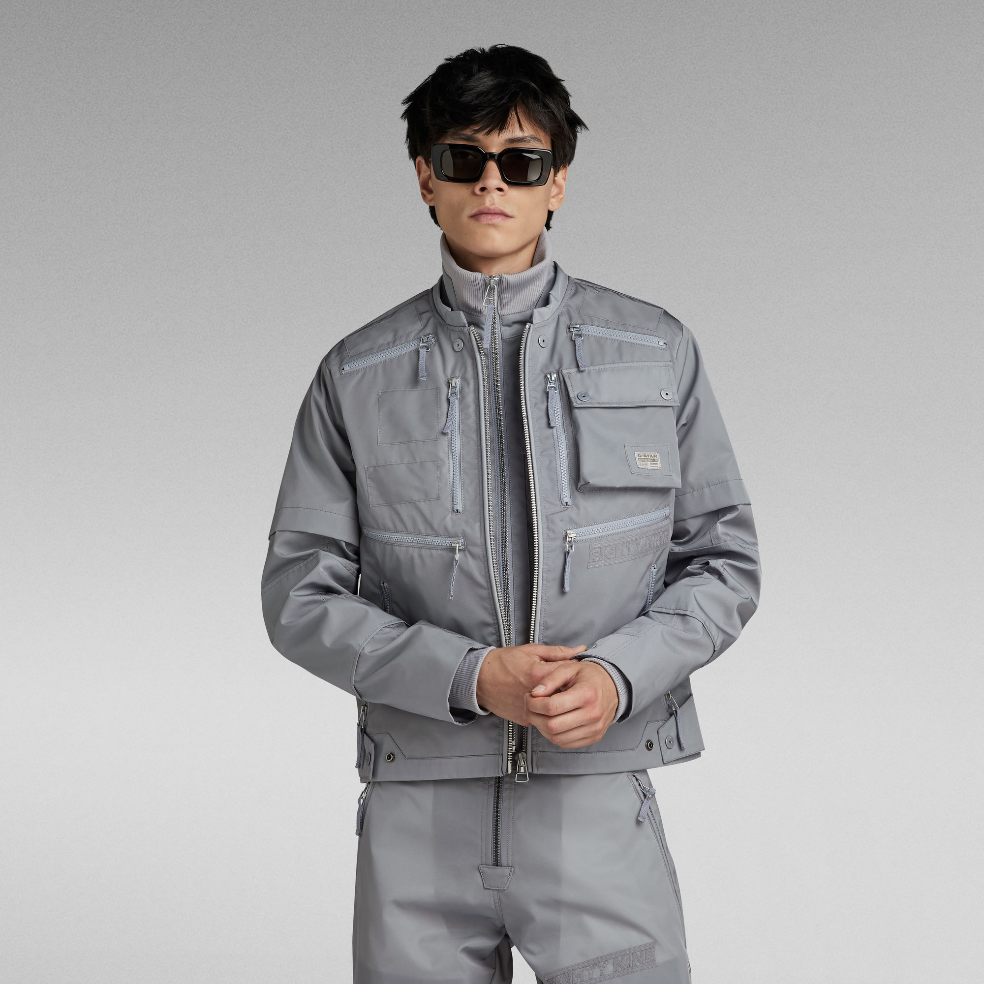 

Premium E 2 In 1 Vest + Biker Jacket - Grey - Men