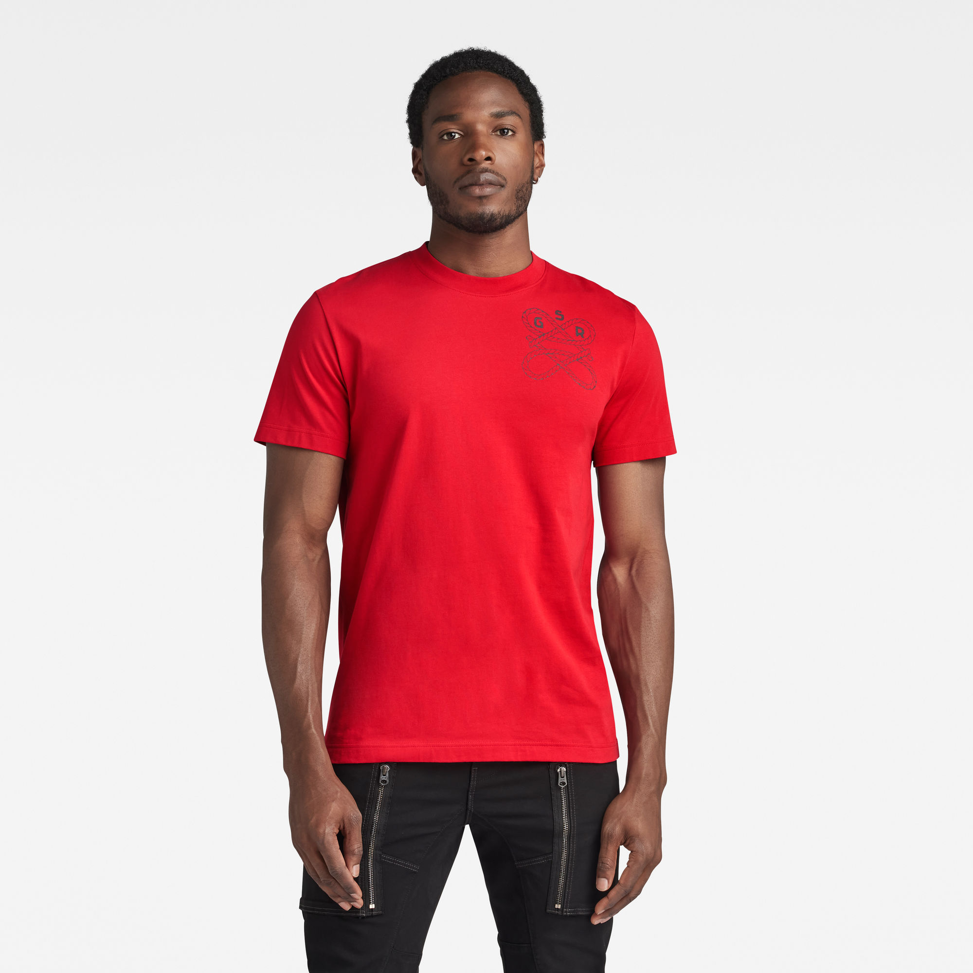 

Puff Print Back Graphic T-Shirt - Rood - Heren