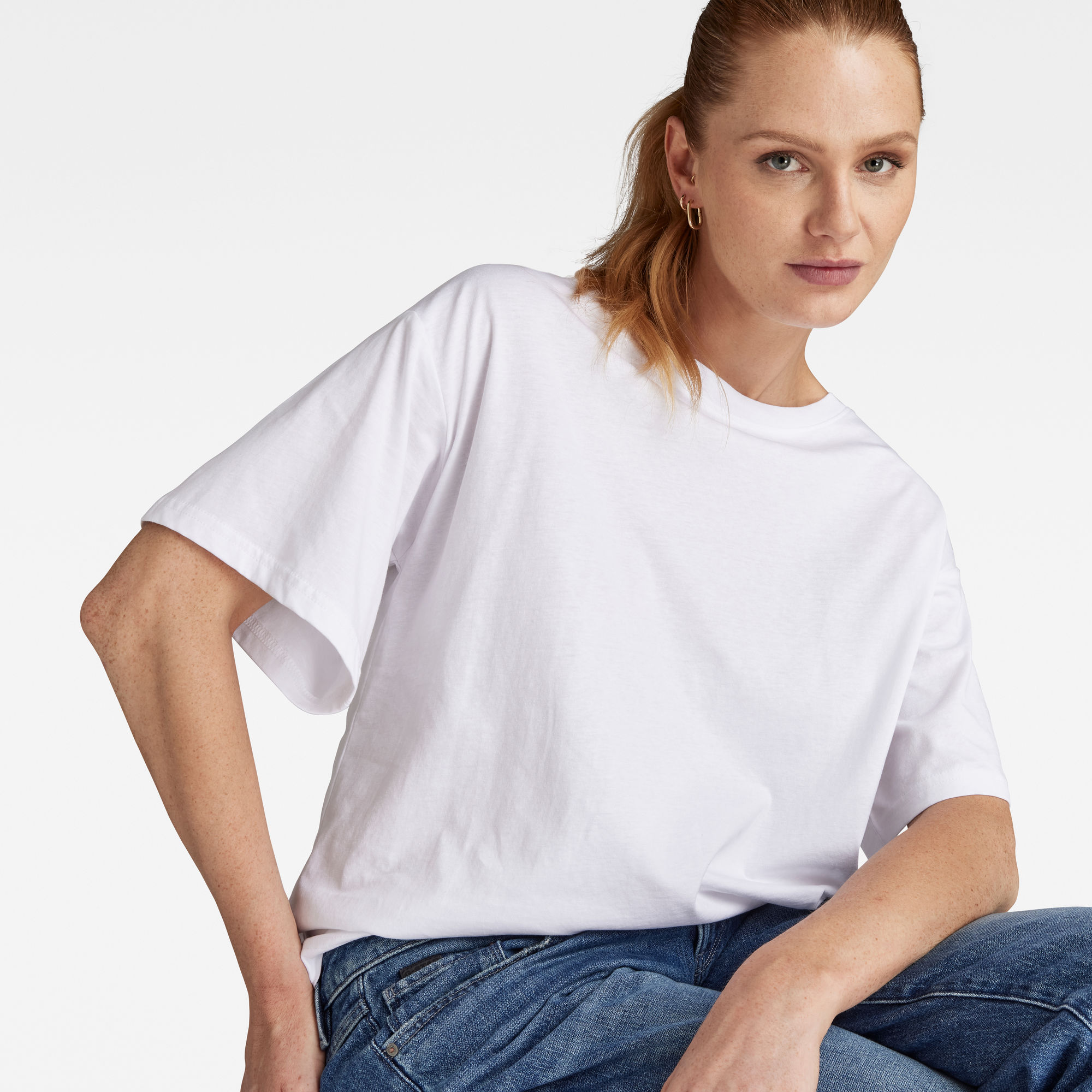 G-Star RAW Loose Fit Top Wit Dames