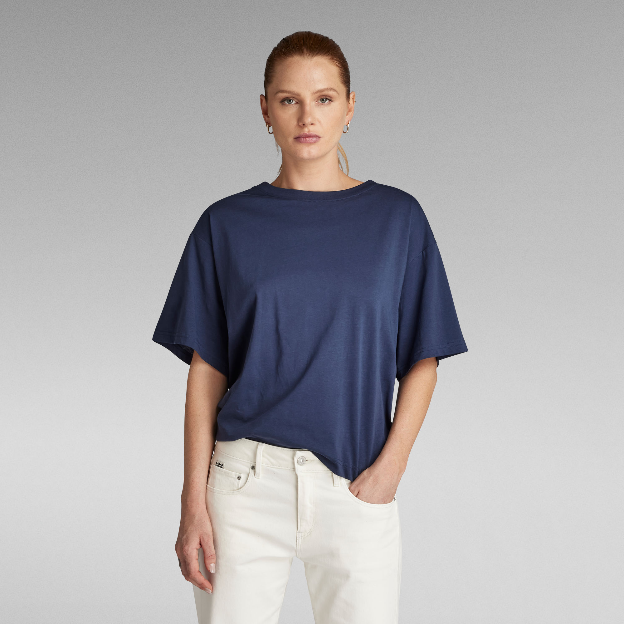 Loose Fit Top - Dunkelblau - Damen