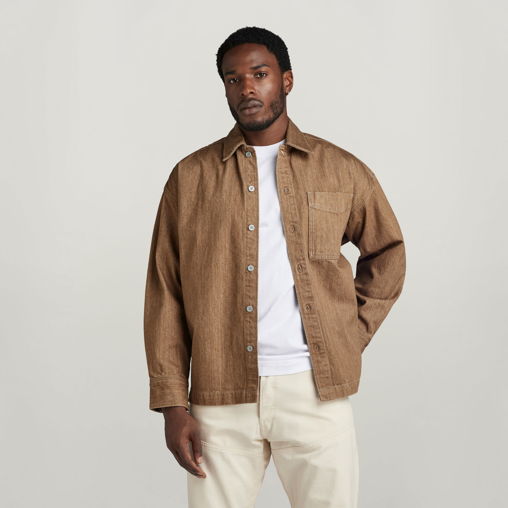 

Premium Boxy Fit Overshirt - Donkerblauw - Heren
