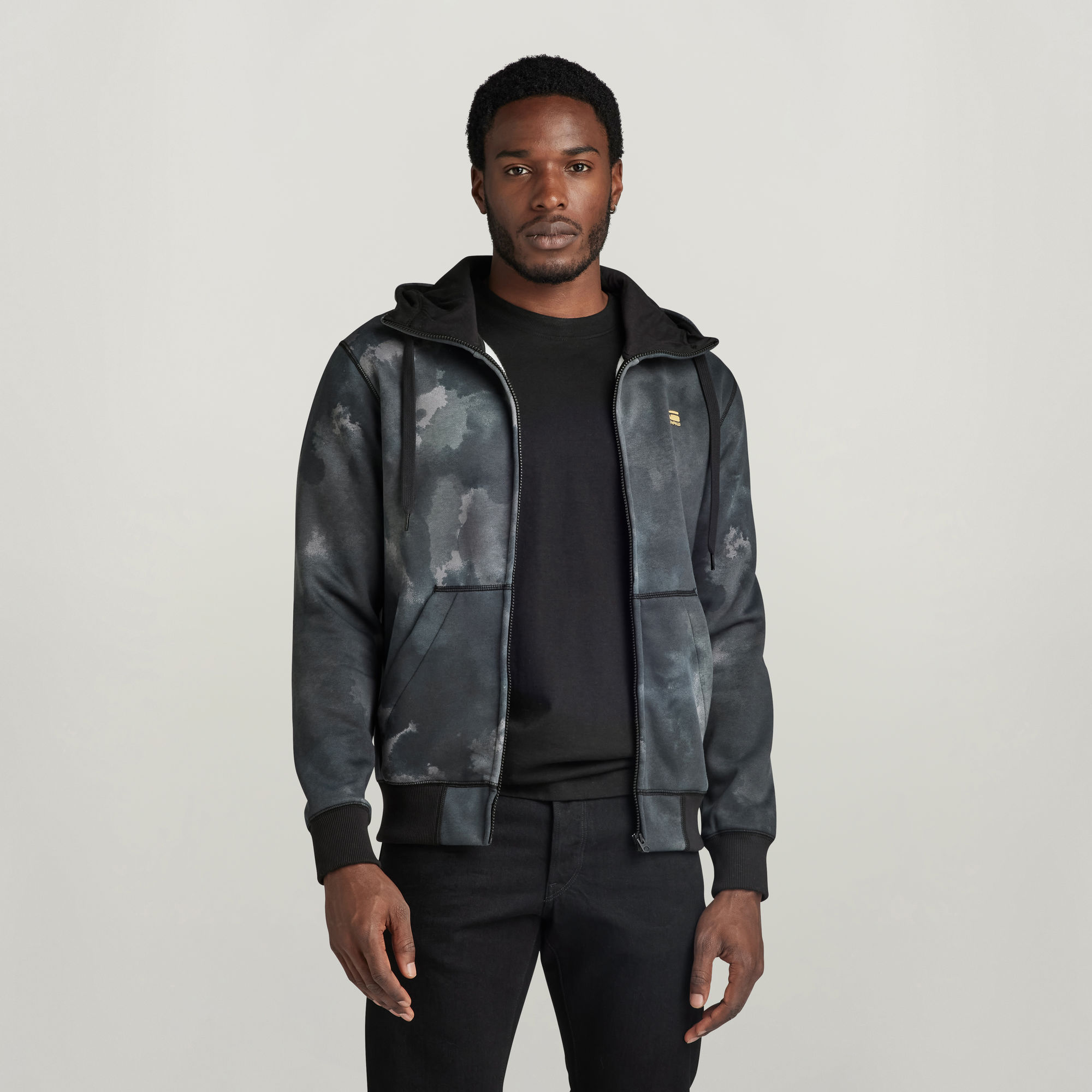 

Zip Thru Sweatshirt Allover Printed - Mehrfarbig - Herren