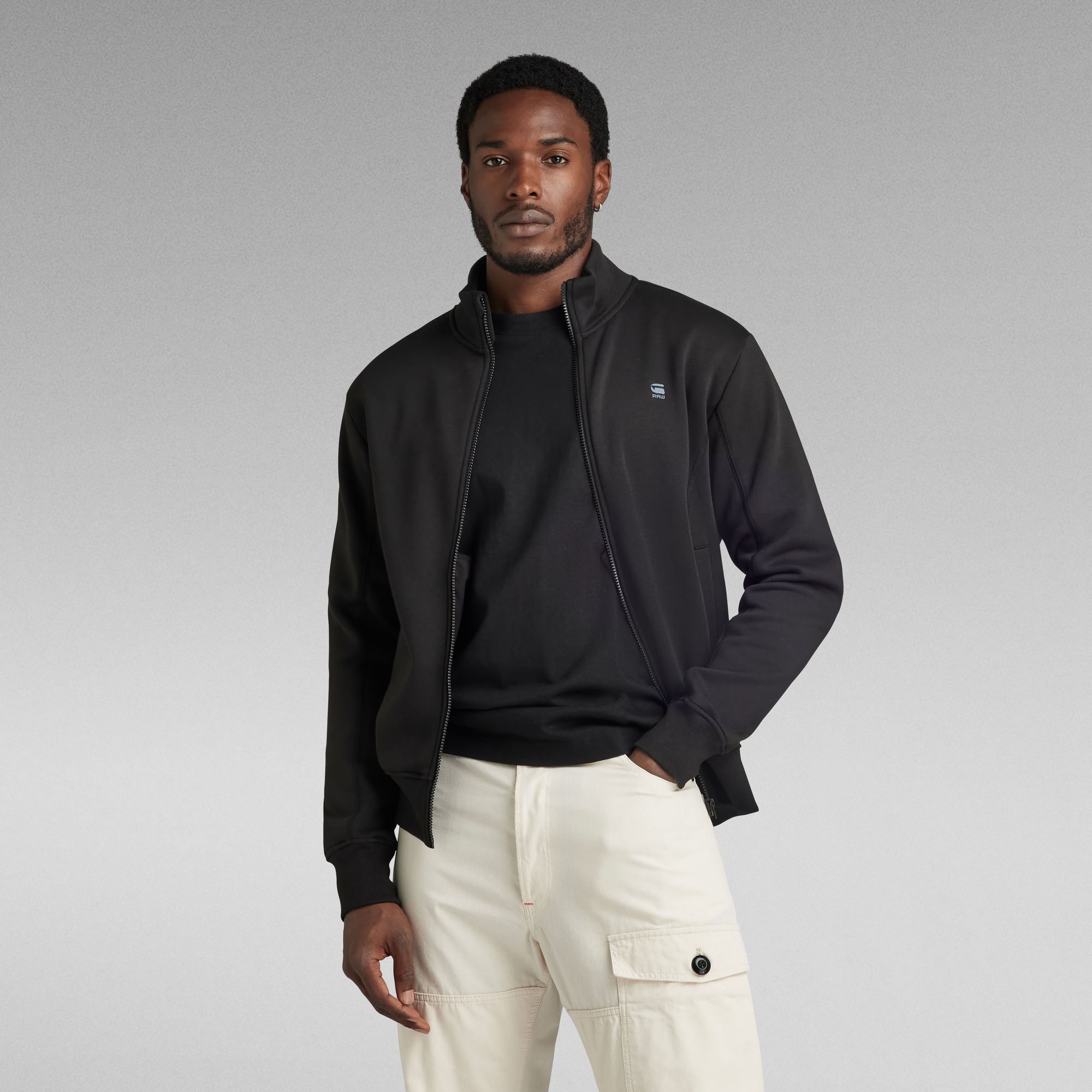 Track Jacket Sweatshirt - Schwarz - Herren