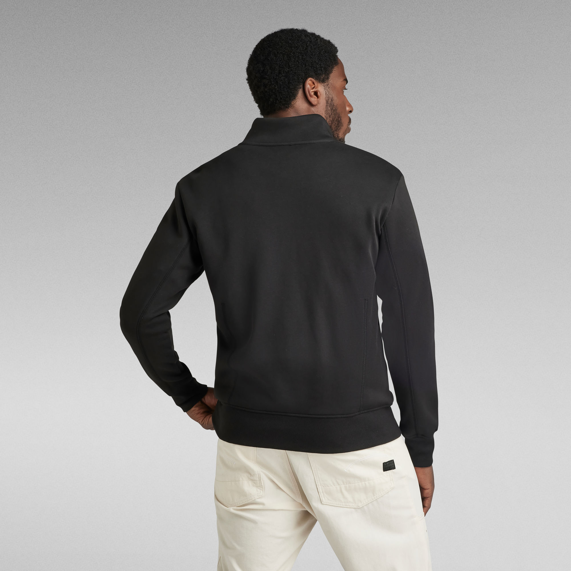 Thumbnail - Track Jacket Sweatshirt - Schwarz - Herren