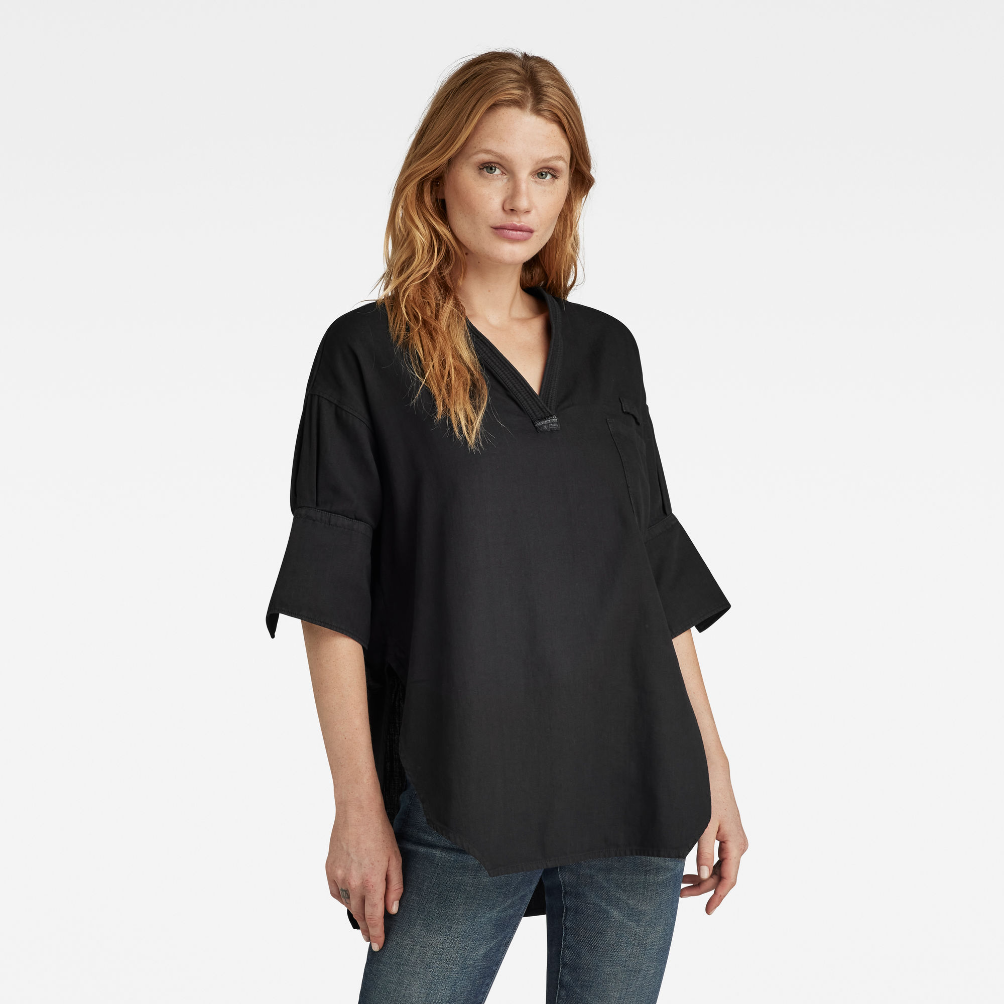 

Woven Tunic - Zwart - Dames