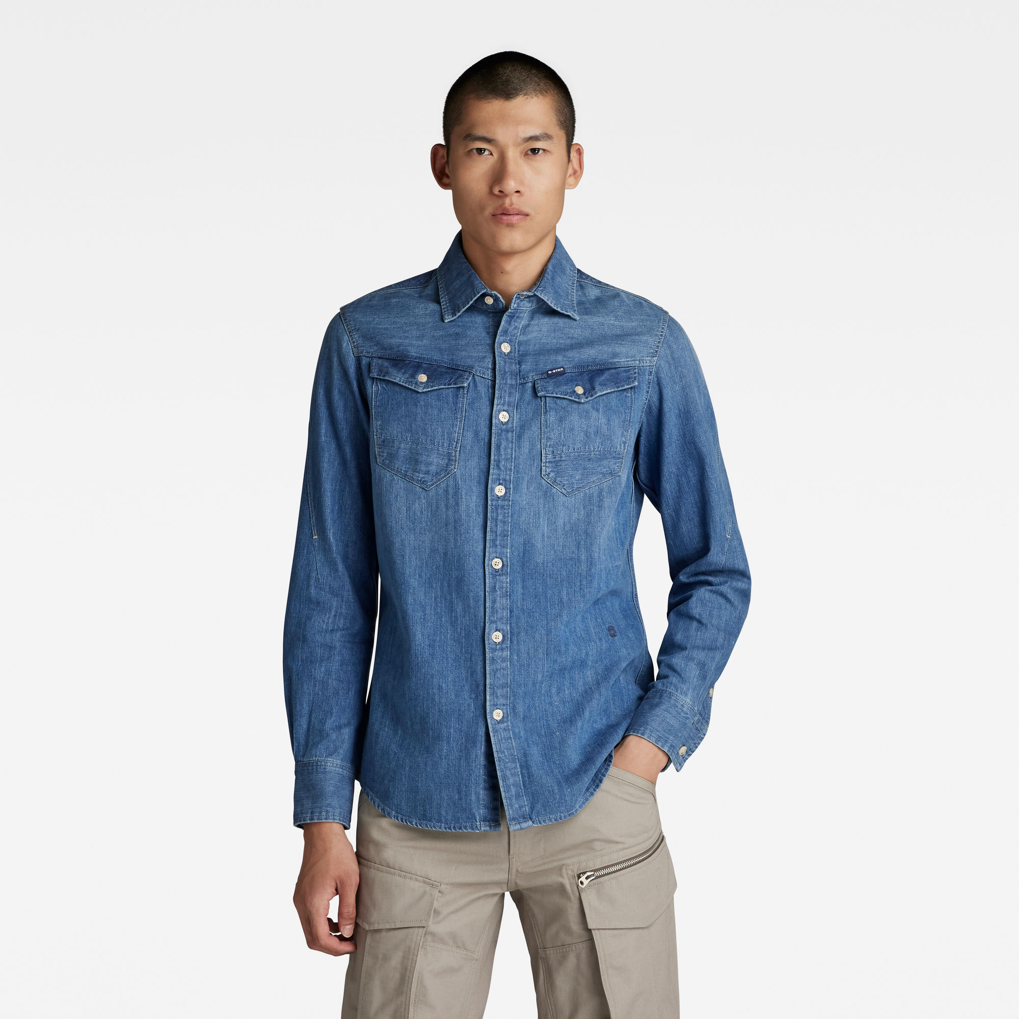 

Arc 3D Slim Shirt - Medium blue - Men