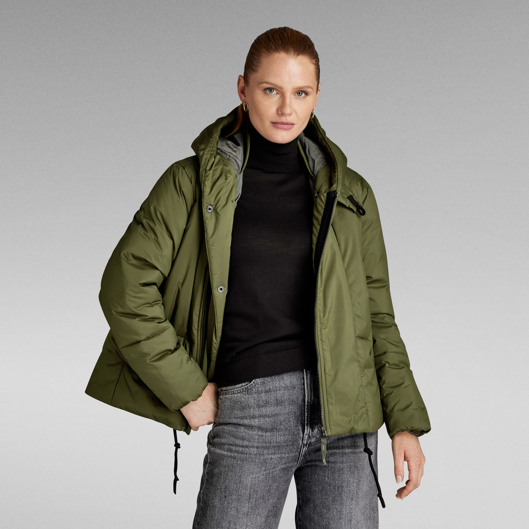 

G-Whistler Short Padded Jacket - Green - Women