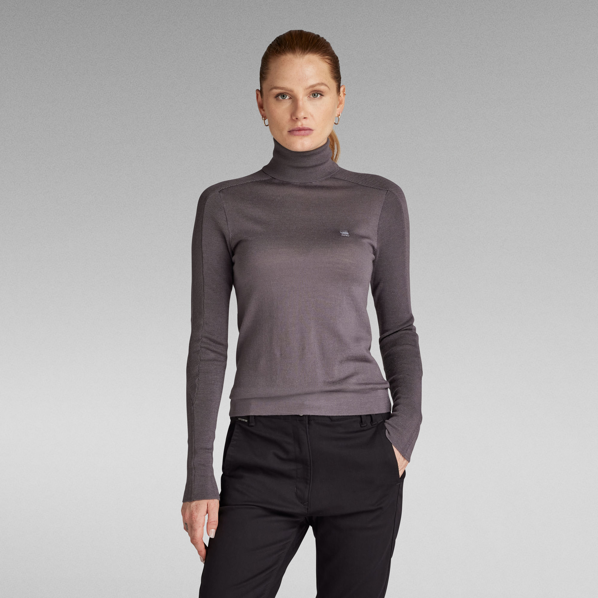 G-Star RAW Core Slim Gebreide Coltrui - Grijs - Dames