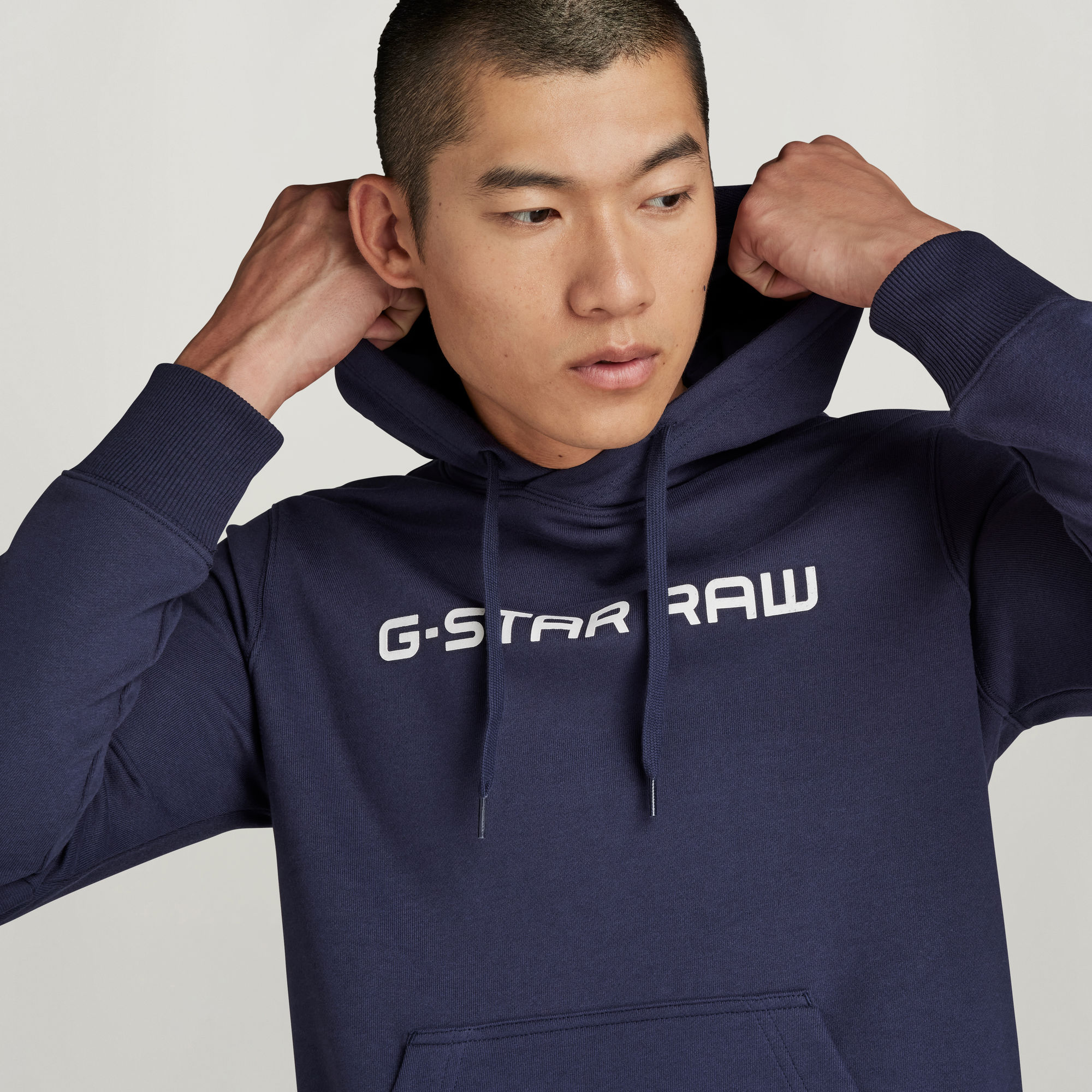 G-Star RAW Graphic Core Hoodie Donkerblauw Heren