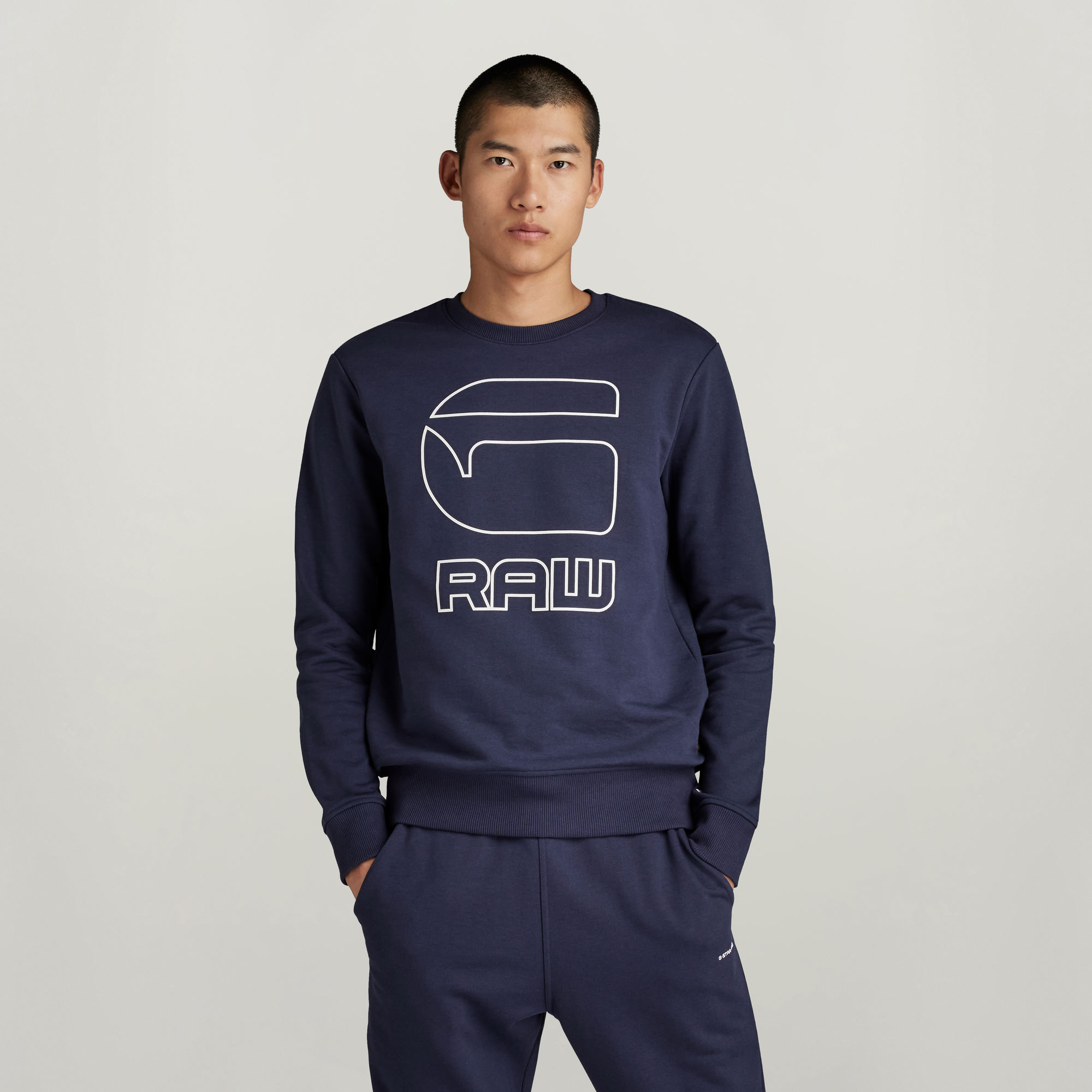 

Graphic Graw Sweater - Dark blue - Men