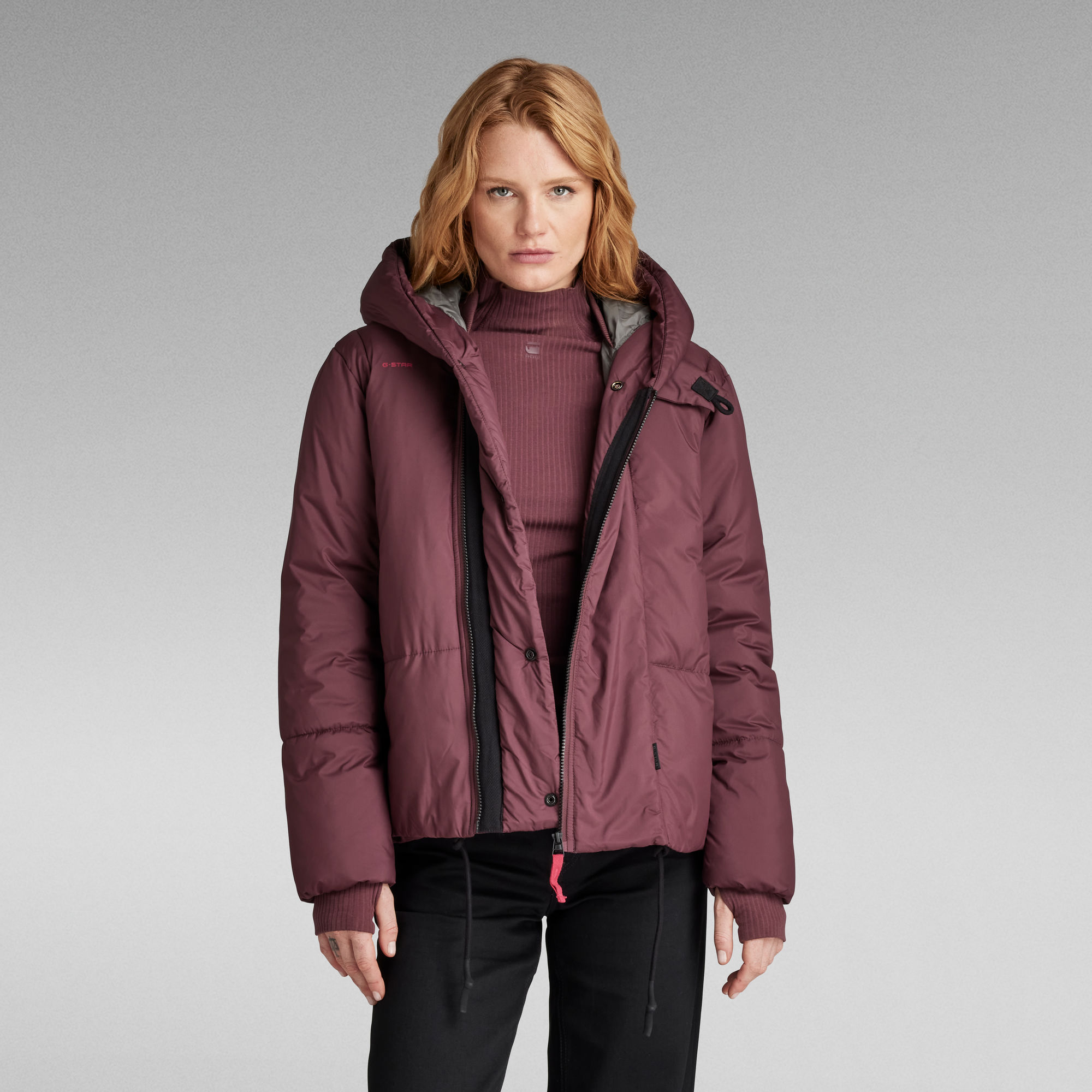 

G-Whistler Short Padded Jacket - Purple - Women